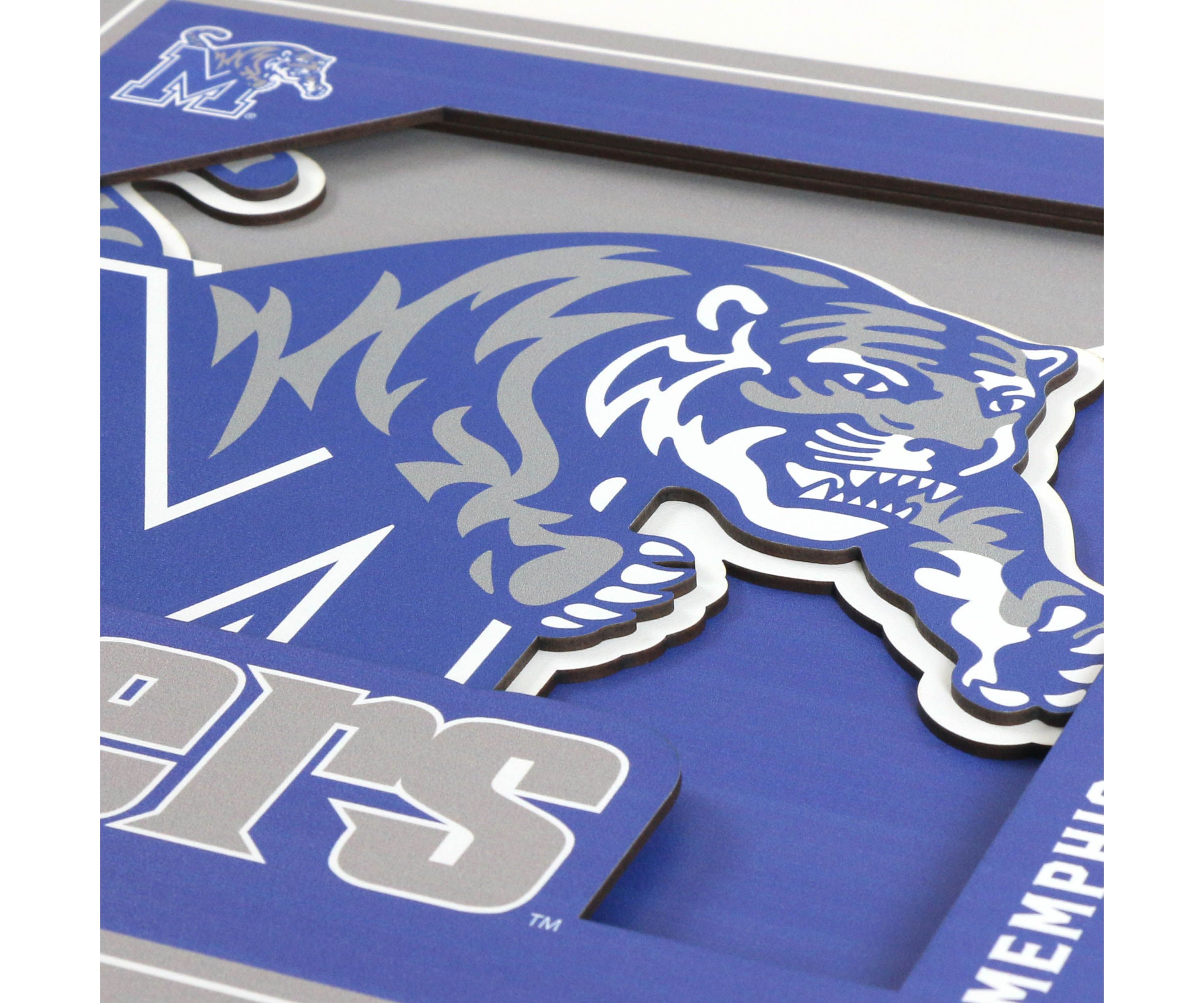 YouTheFan NCAA Memphis Tigers 3D Logo Series Wall Art - 12x12