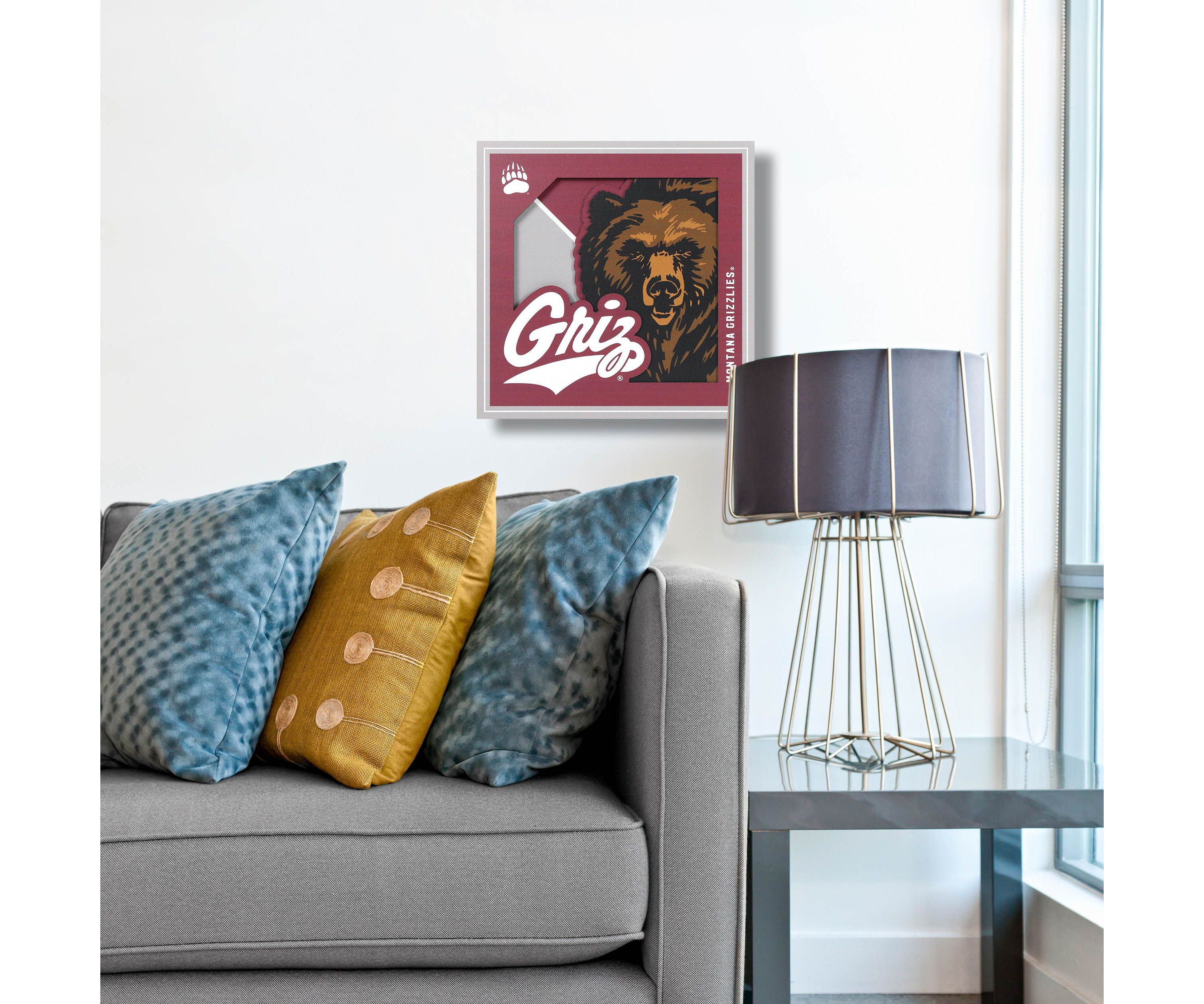 YouTheFan NCAA Montana Grizzlies 3D Logo Series Wall Art - 12x12
