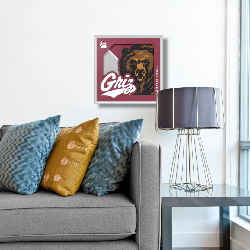 YouTheFan NCAA Montana Grizzlies 3D Logo Series Wall Art - 12x12