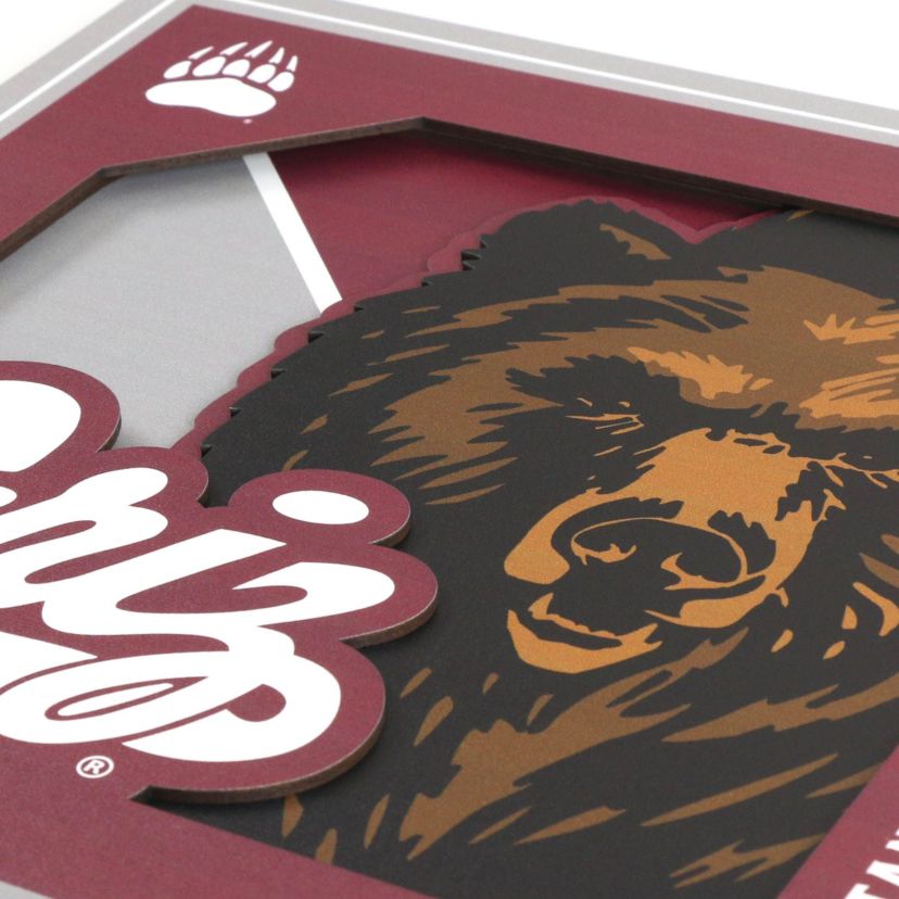 YouTheFan NCAA Montana Grizzlies 3D Logo Series Wall Art - 12x12