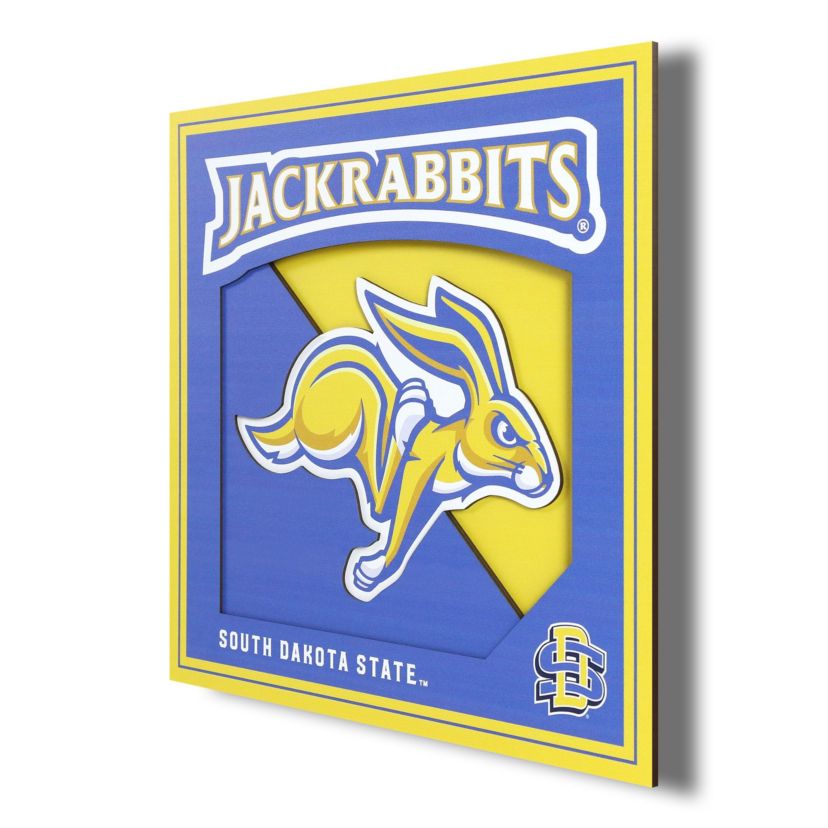YouTheFan NCAA South Dakota State Jackrabbits 3D Logo Series Wall Art - 12x12