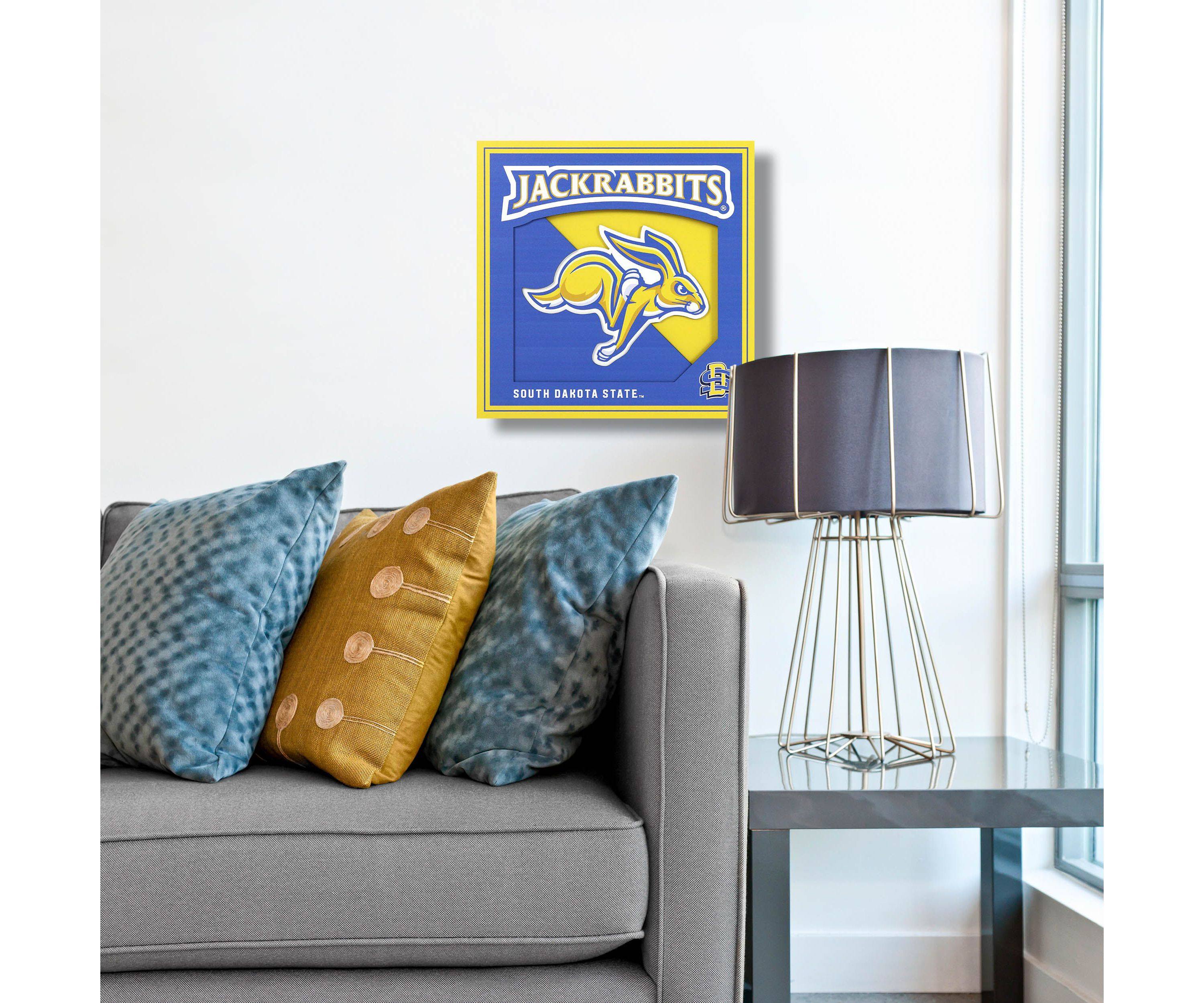 YouTheFan NCAA South Dakota State Jackrabbits 3D Logo Series Wall Art - 12x12