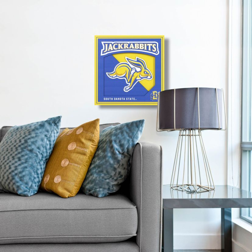 YouTheFan NCAA South Dakota State Jackrabbits 3D Logo Series Wall Art - 12x12