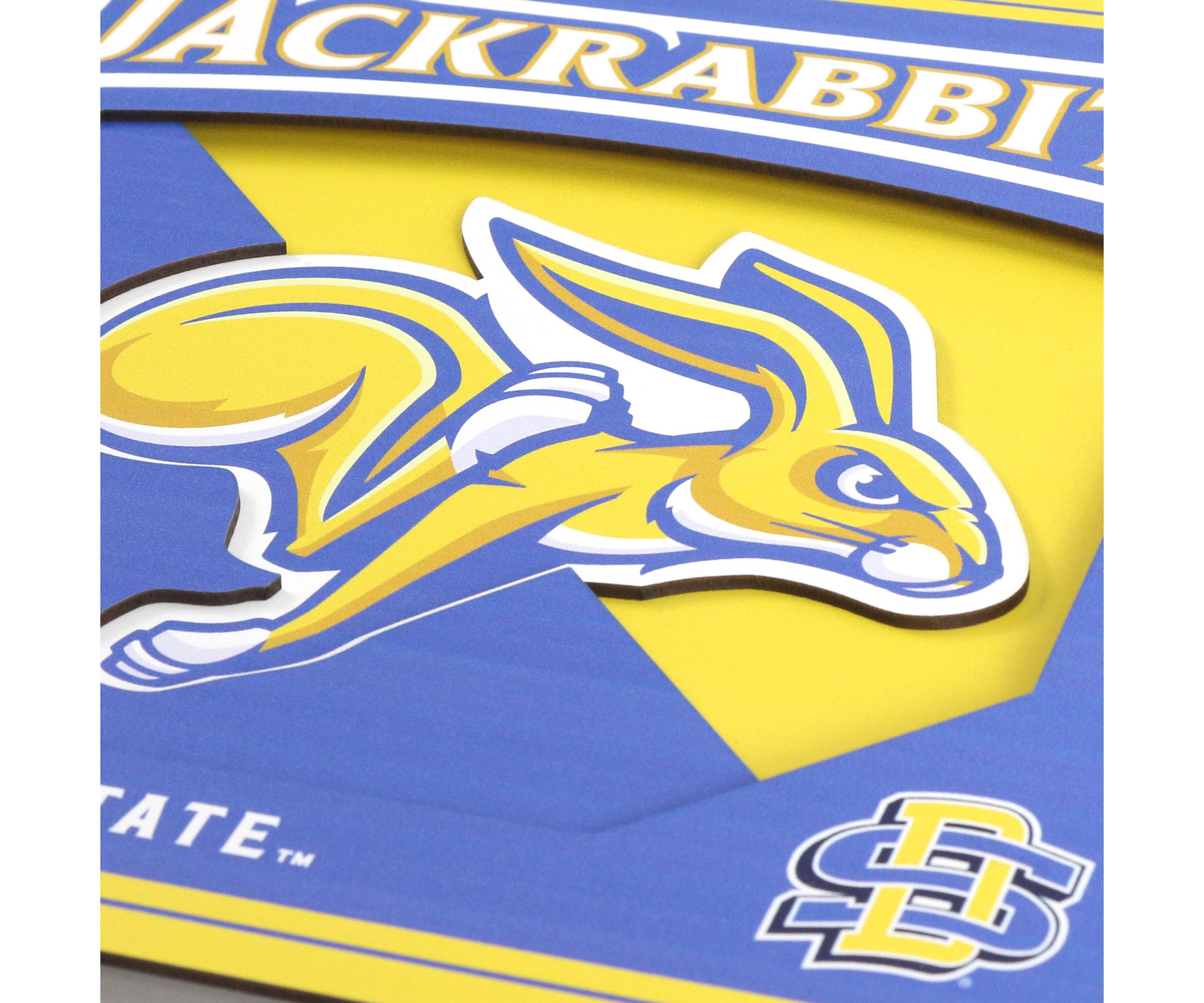 YouTheFan NCAA South Dakota State Jackrabbits 3D Logo Series Wall Art - 12x12