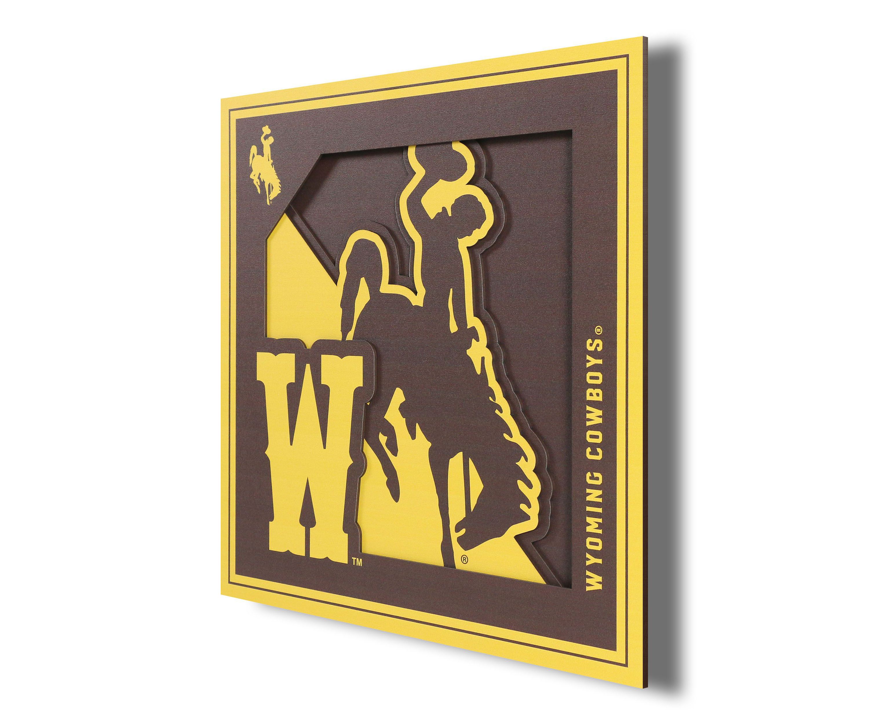 YouTheFan NCAA Wyoming Cowboys 3D Logo Series Wall Art - 12x12
