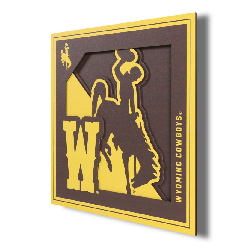 YouTheFan NCAA Wyoming Cowboys 3D Logo Series Wall Art - 12x12
