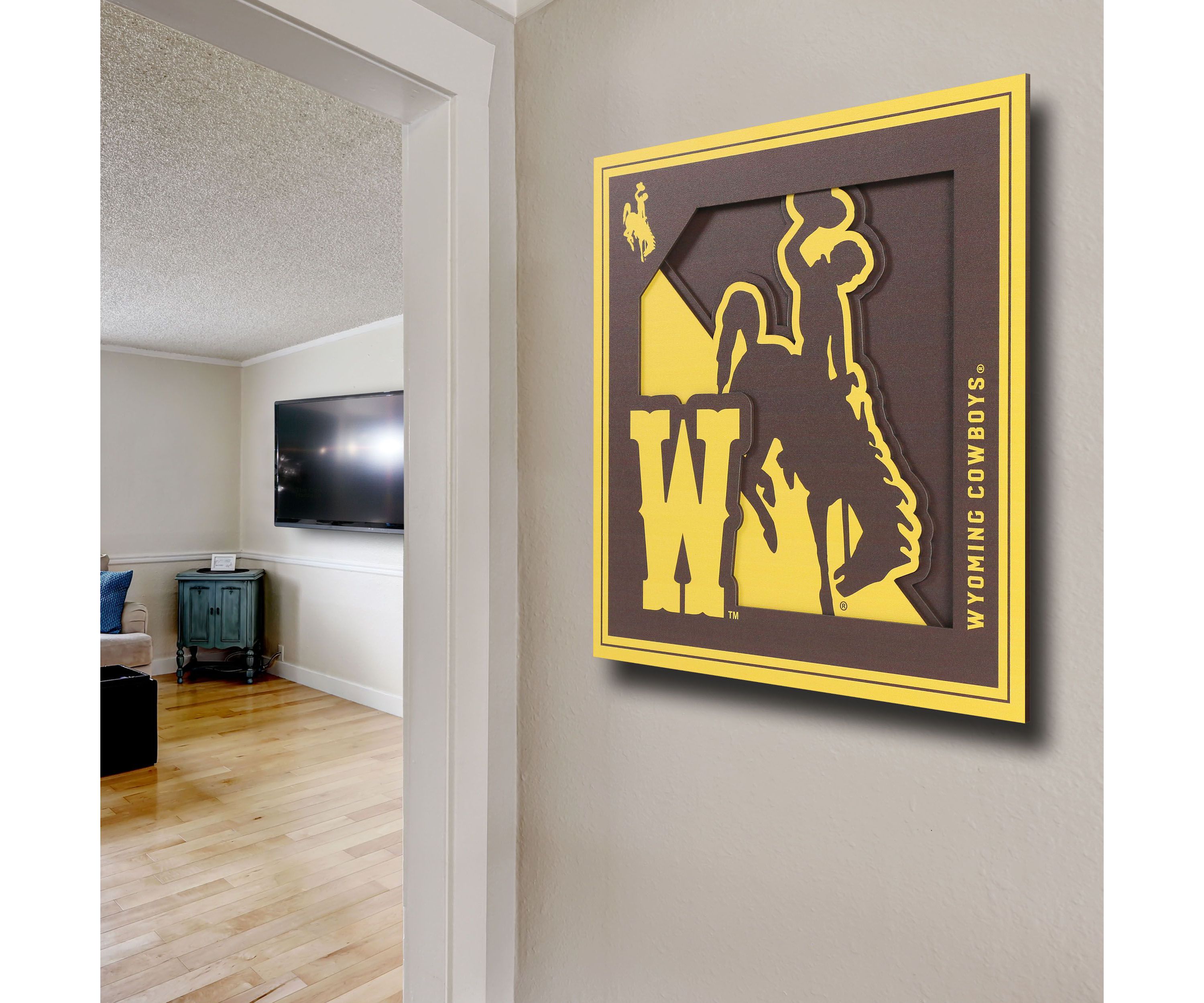 YouTheFan NCAA Wyoming Cowboys 3D Logo Series Wall Art - 12x12