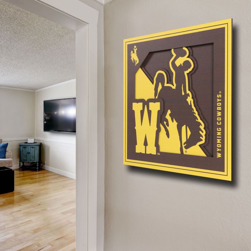 YouTheFan NCAA Wyoming Cowboys 3D Logo Series Wall Art - 12x12