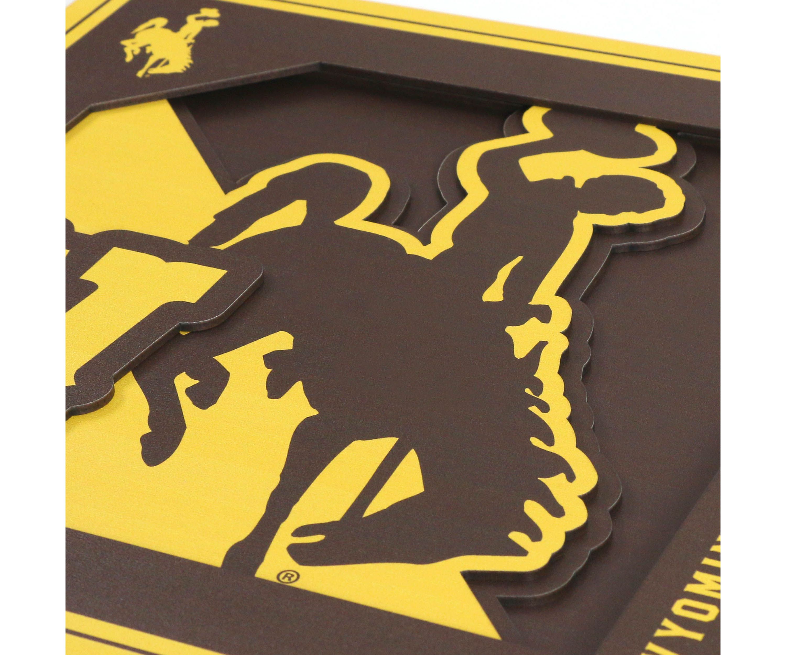 YouTheFan NCAA Wyoming Cowboys 3D Logo Series Wall Art - 12x12