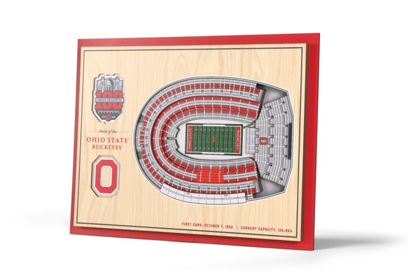 YouTheFan NCAA Ohio State Buckeyes 100th  5-Layer StadiumView 3D Wall Art - Ohio Stadium