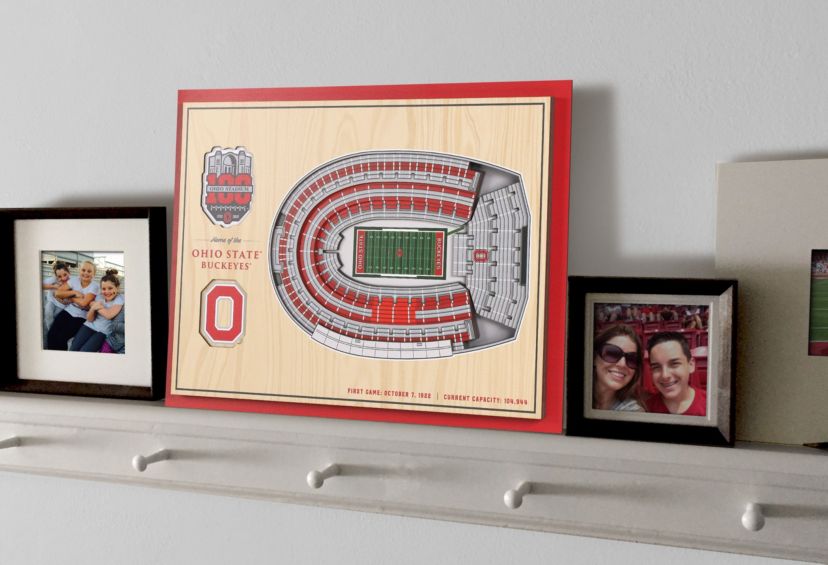 YouTheFan NCAA Ohio State Buckeyes 100th  5-Layer StadiumView 3D Wall Art - Ohio Stadium