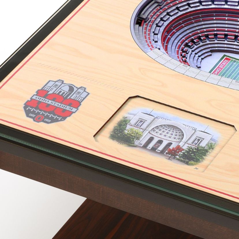 YouTheFan NCAA Ohio State Buckeyes 100th 25-Layer StadiumViews Lighted End Table - Ohio Stadium