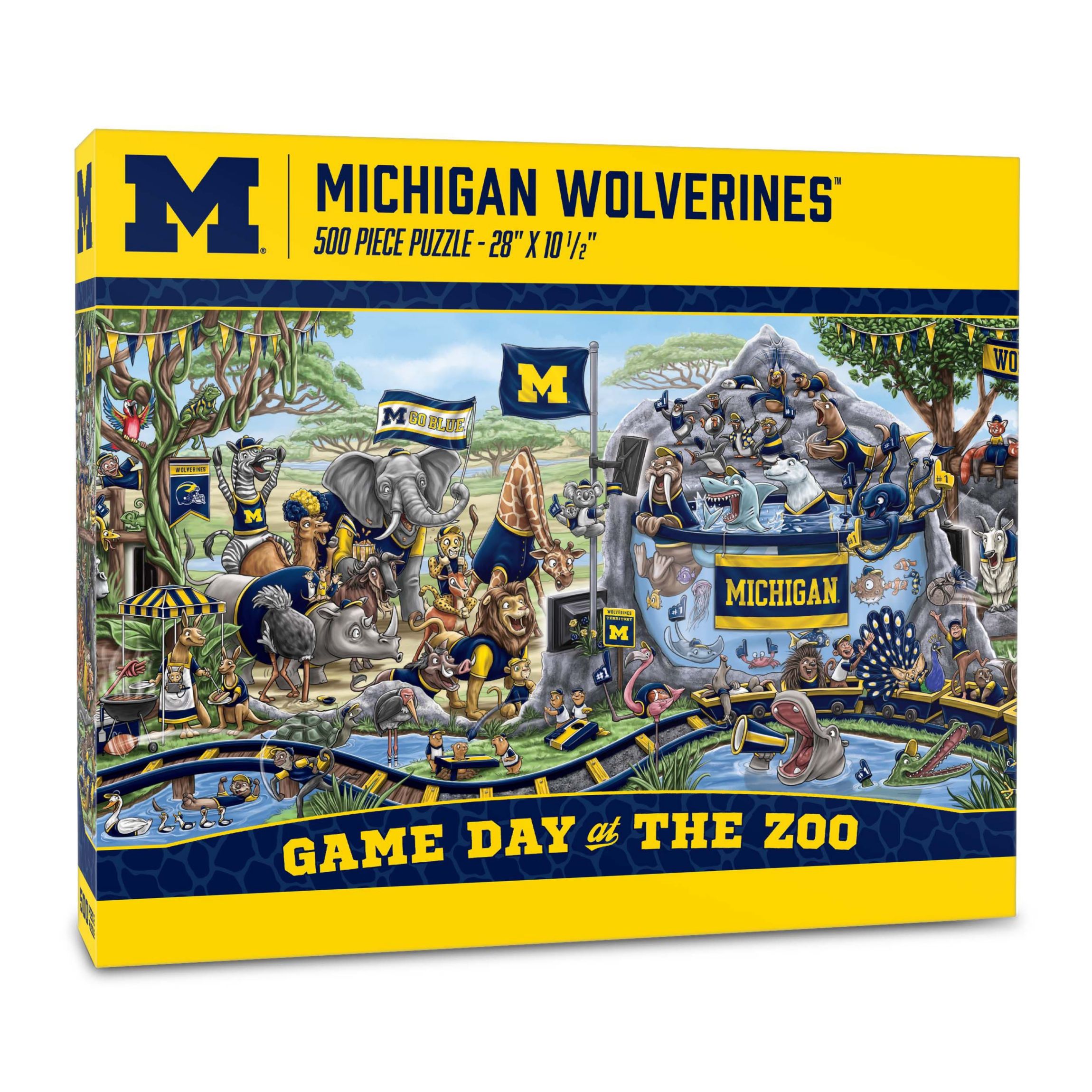 YouTheFan NCAA Michigan Wolverines Game Day At The Zoo 500pc Puzzle