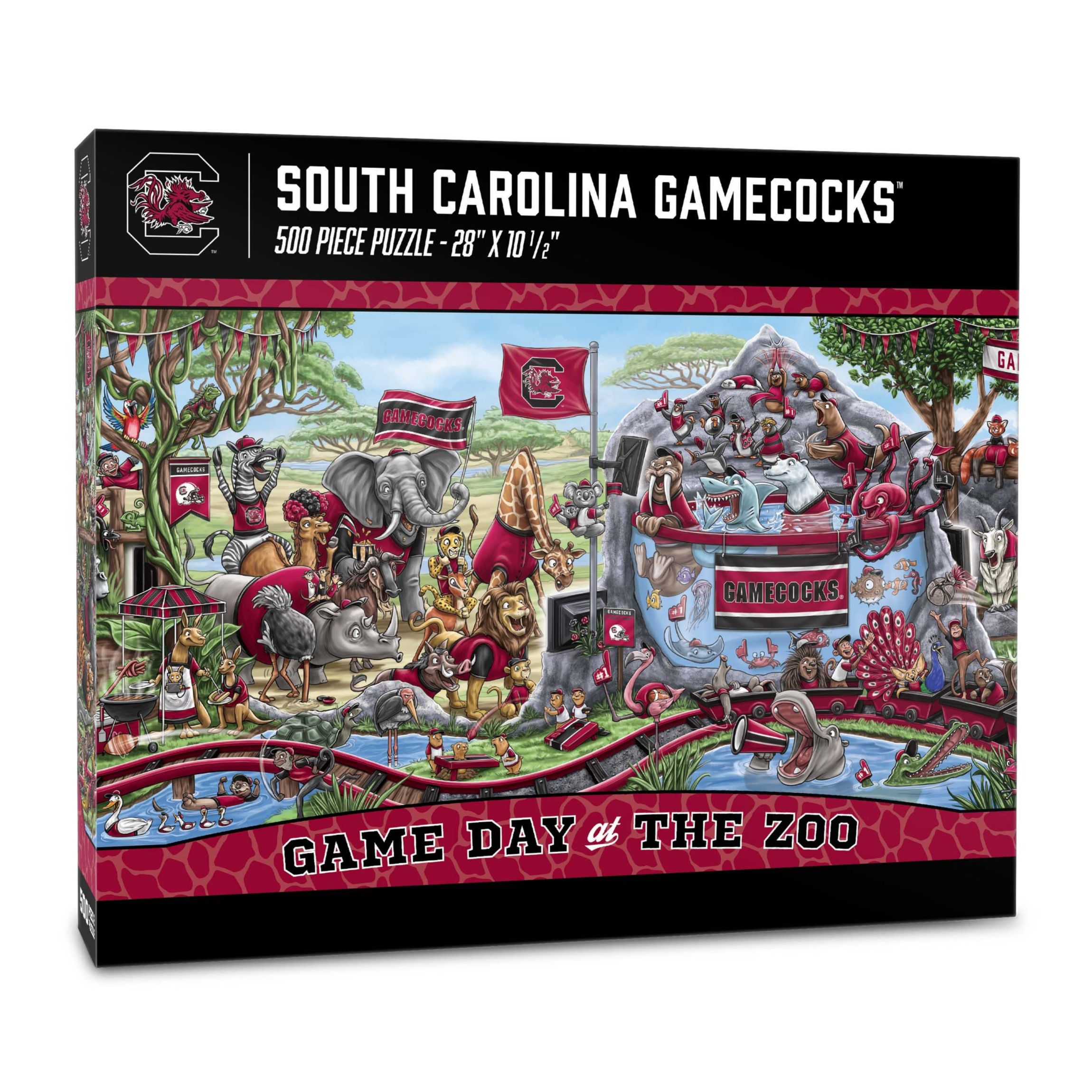 YouTheFan NCAA South Carolina Gamecocks Game Day At The Zoo 500pc Puzzle
