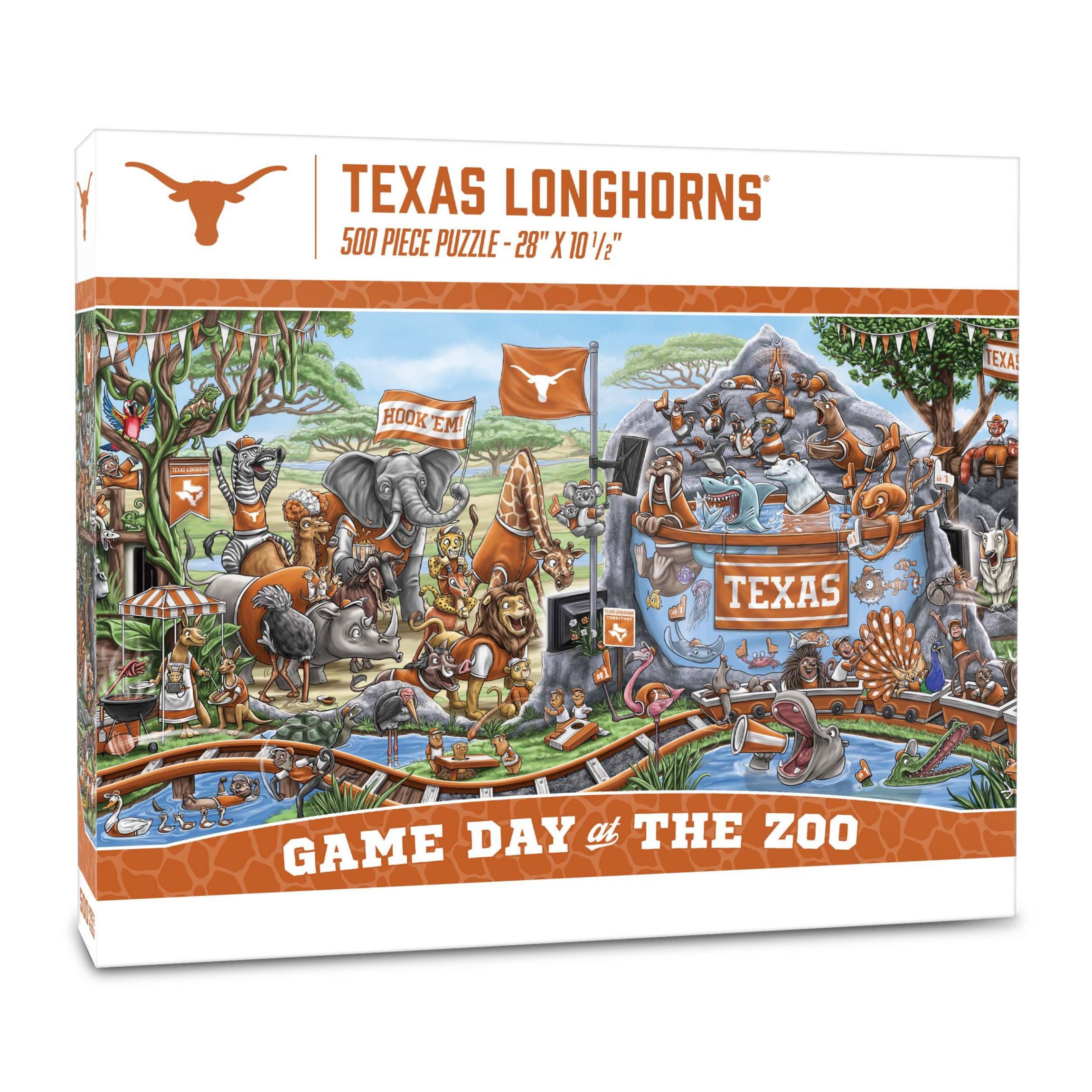 YouTheFan NCAA Texas Longhorns Game Day At The Zoo 500pc Puzzle