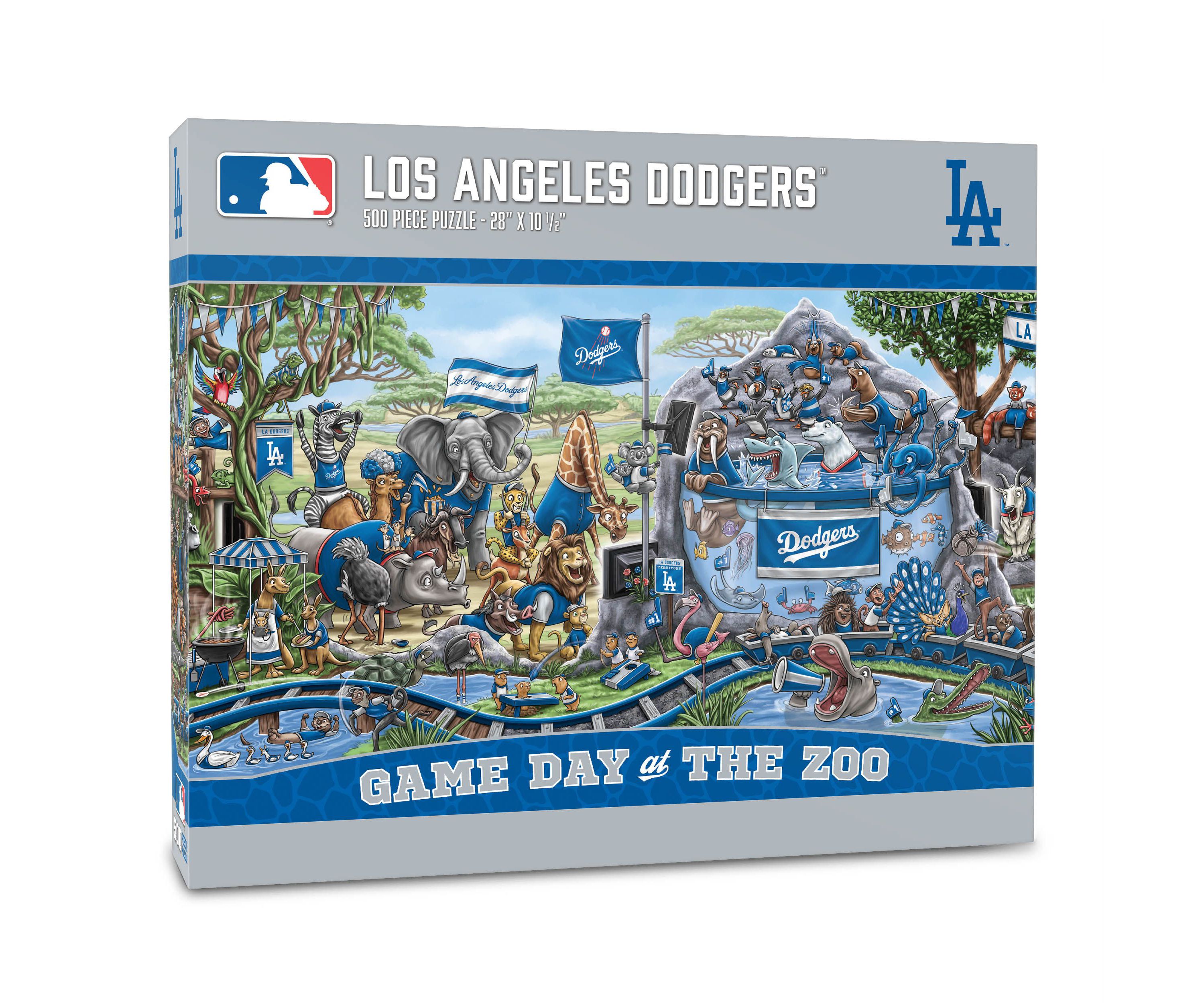 YouTheFan MLB Los Angeles Dodgers Game Day At The Zoo 500pc Puzzle