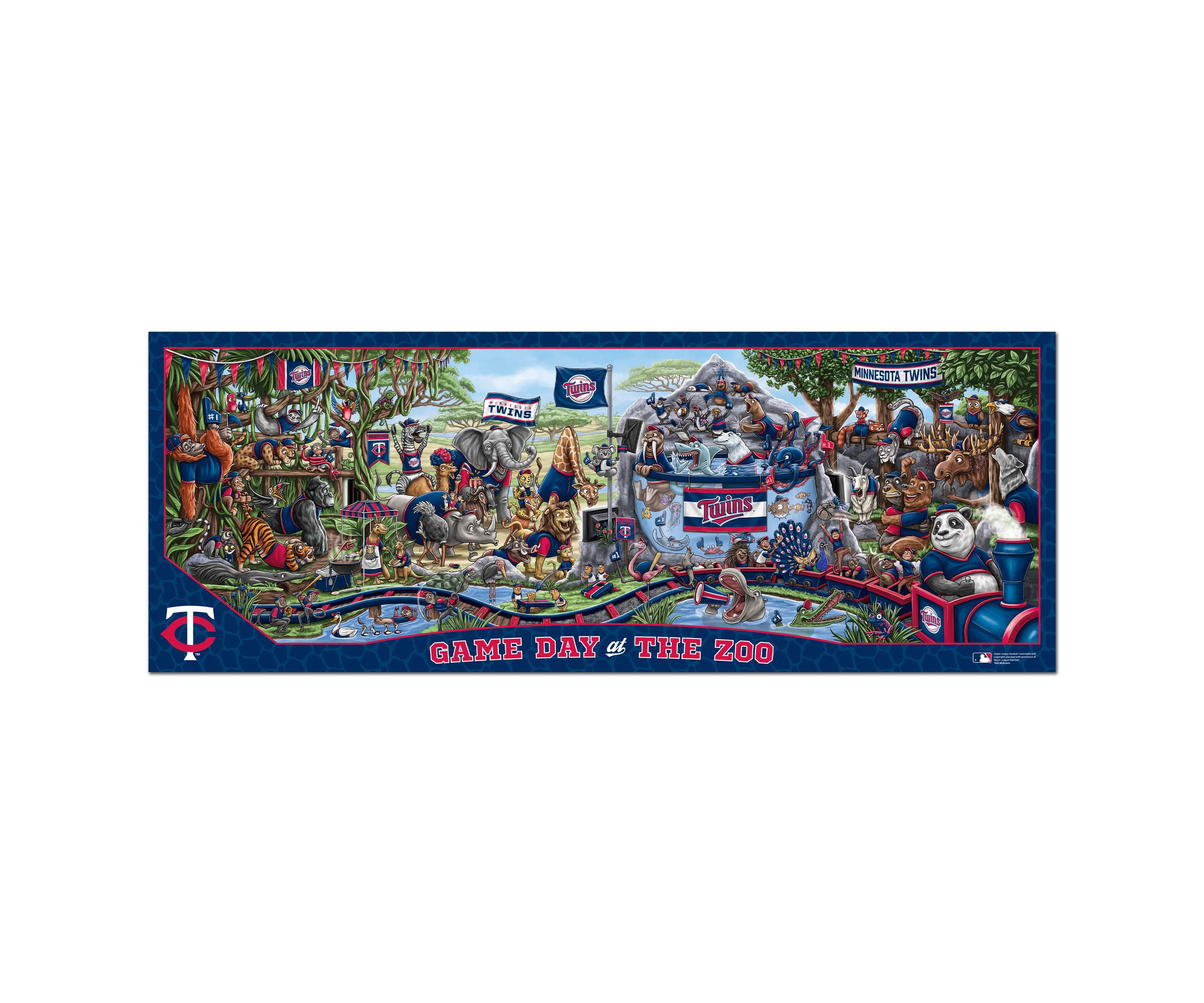 YouTheFan MLB Minnesota Twins Game Day At The Zoo 500pc Puzzle