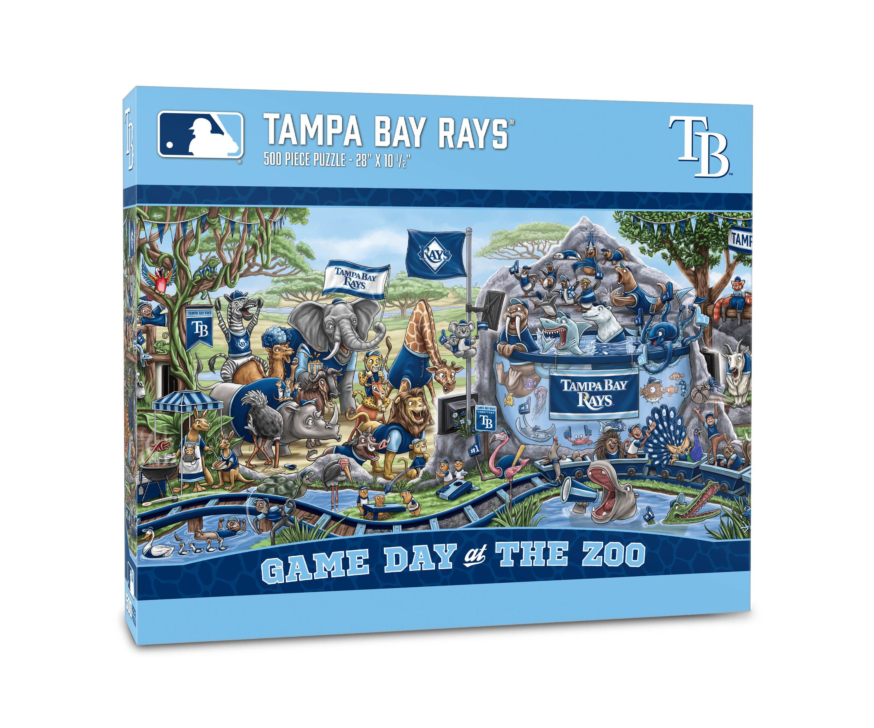 YouTheFan MLB Tampa Bay Rays Game Day At The Zoo 500pc Puzzle