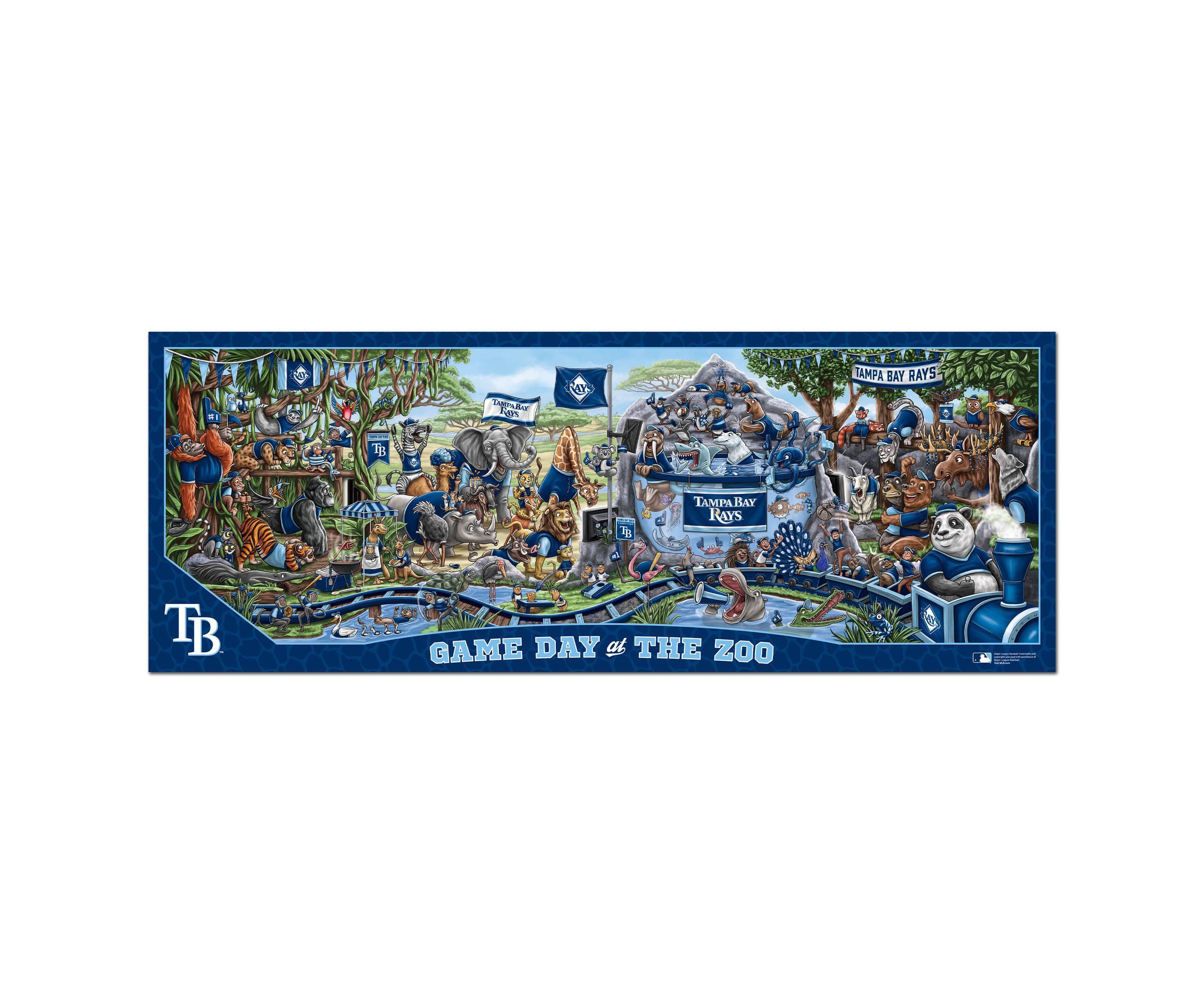 YouTheFan MLB Tampa Bay Rays Game Day At The Zoo 500pc Puzzle
