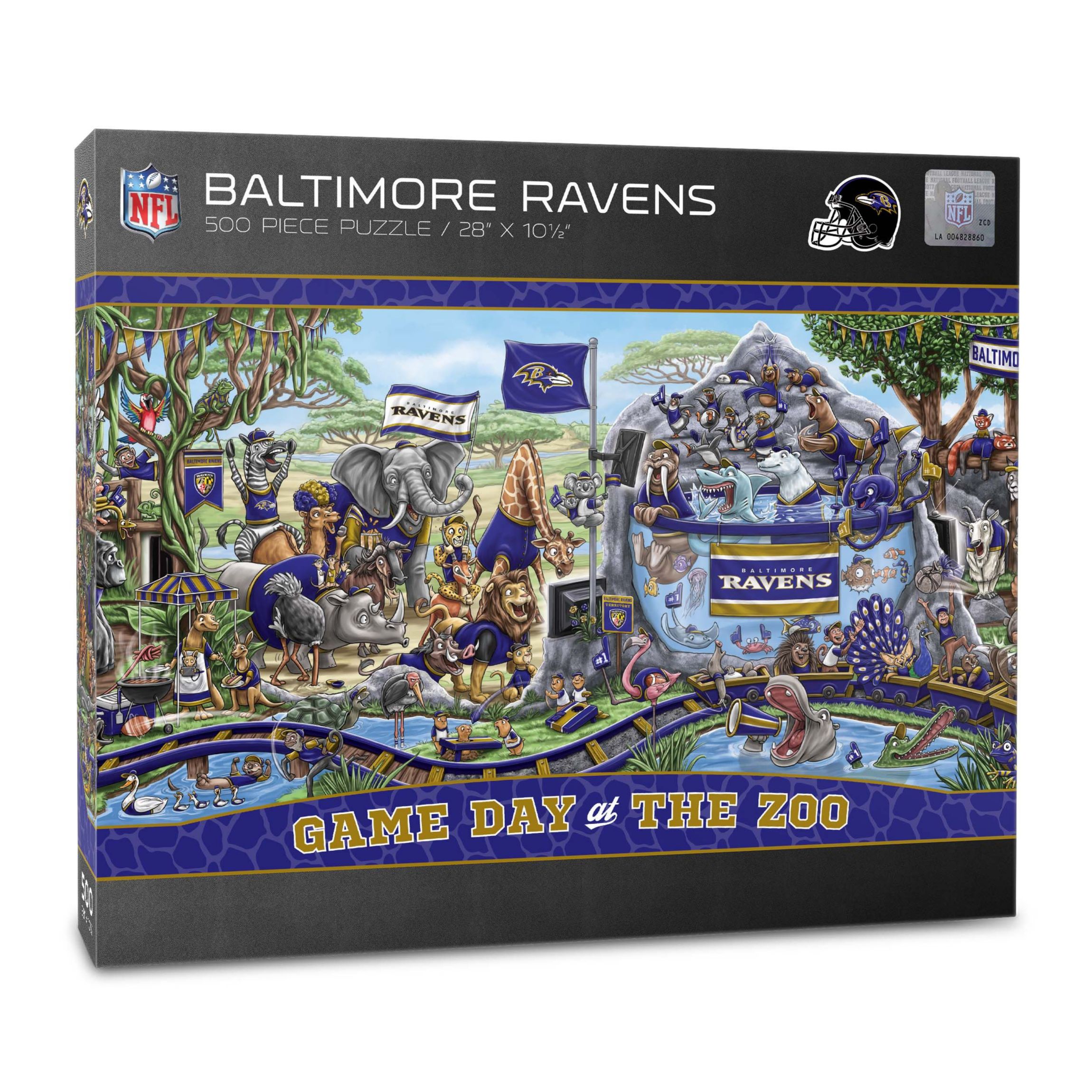YouTheFan NFL Baltimore Ravens Game Day At The Zoo 500pc Puzzle