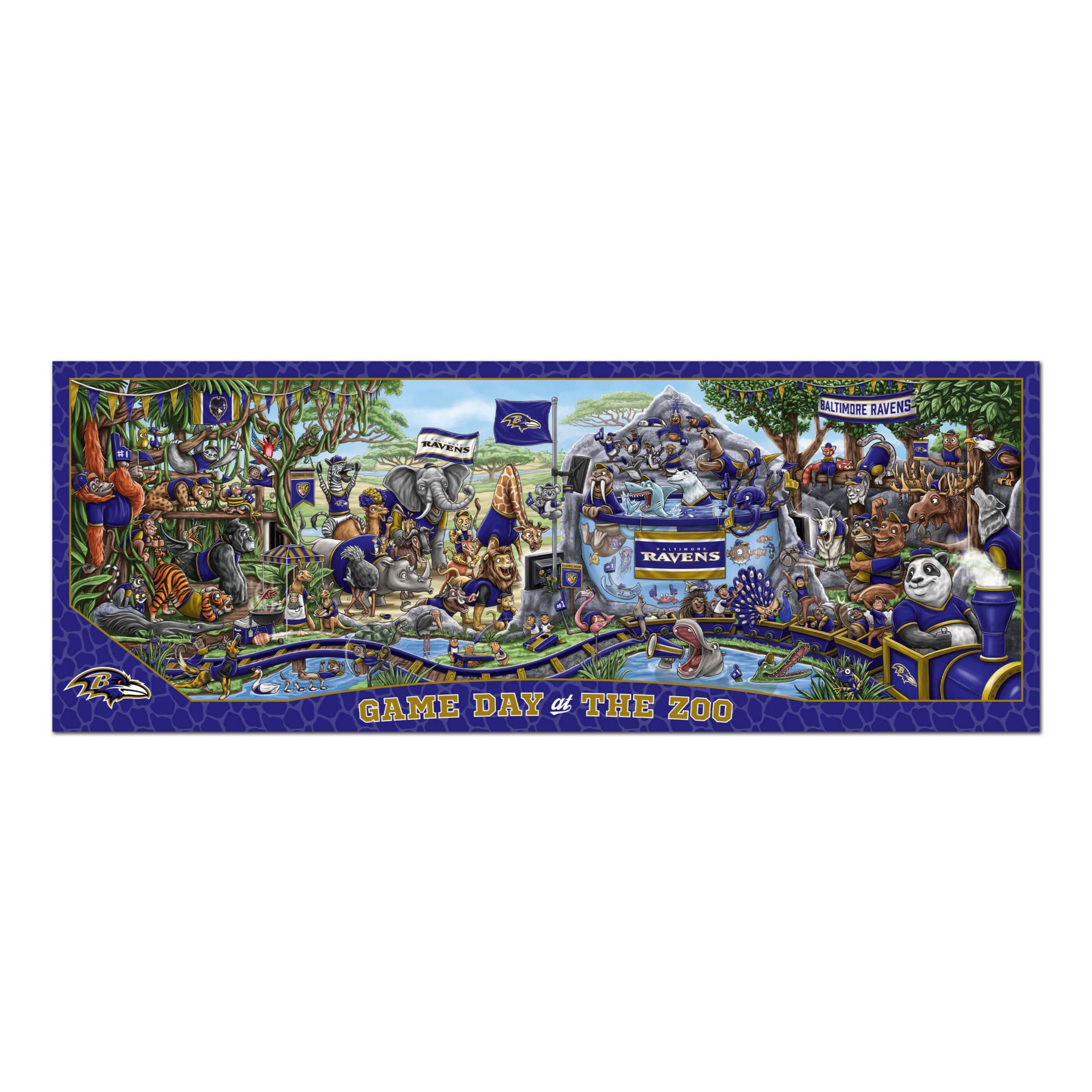 YouTheFan NFL Baltimore Ravens Game Day At The Zoo 500pc Puzzle