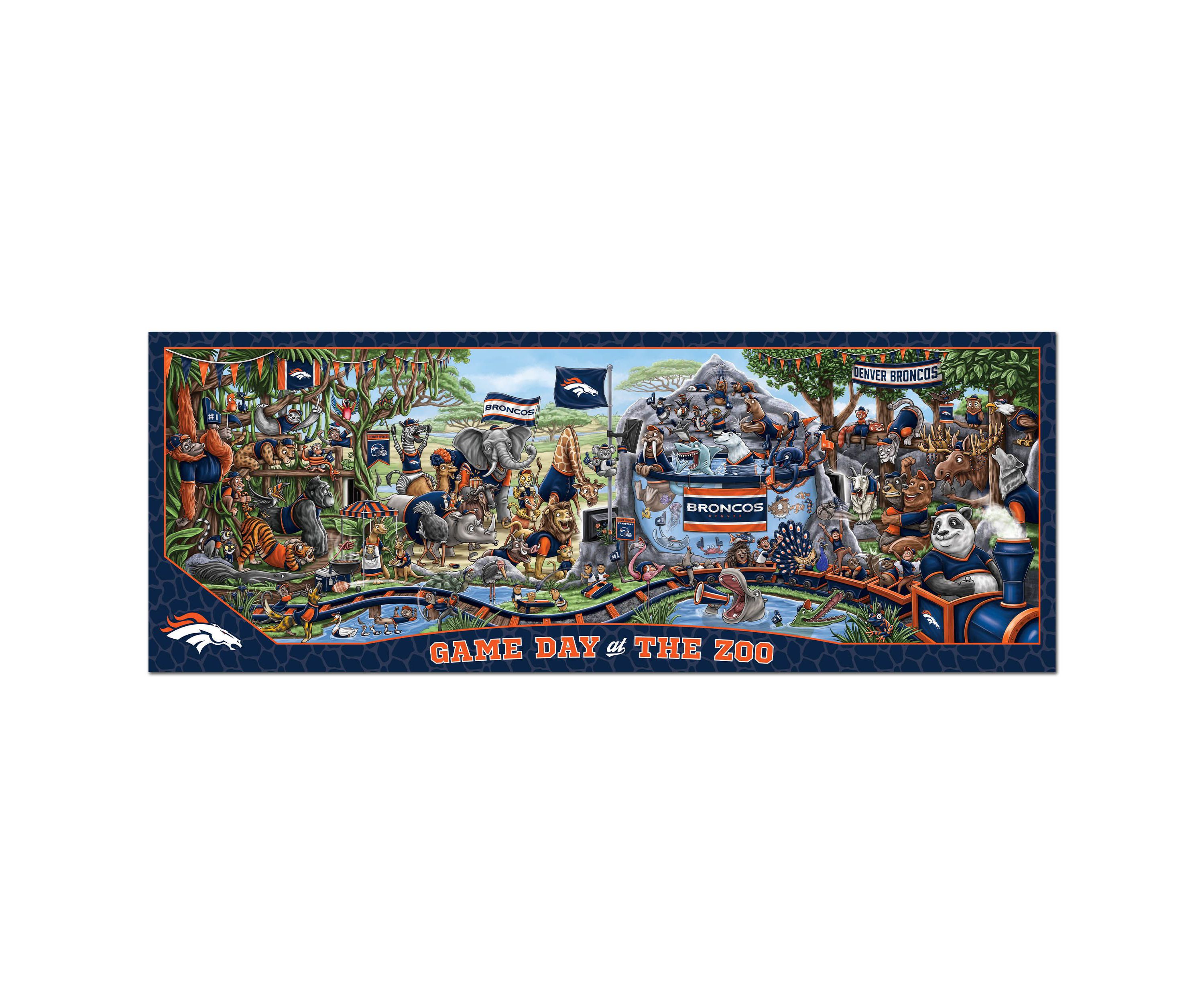 YouTheFan NFL Denver Broncos Game Day At The Zoo 500pc Puzzle