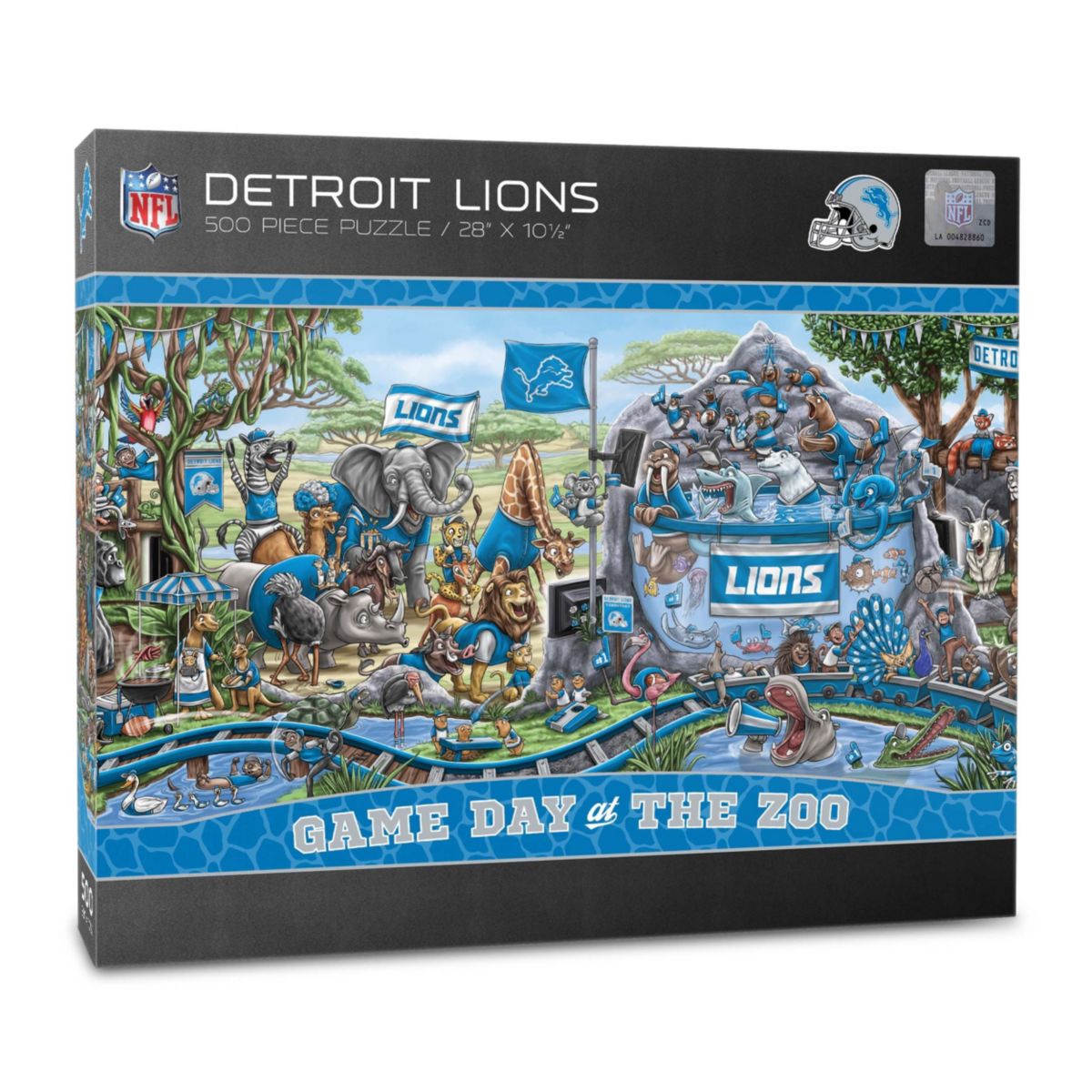 YouTheFan NFL Detroit Lions Game Day At The Zoo 500pc Puzzle