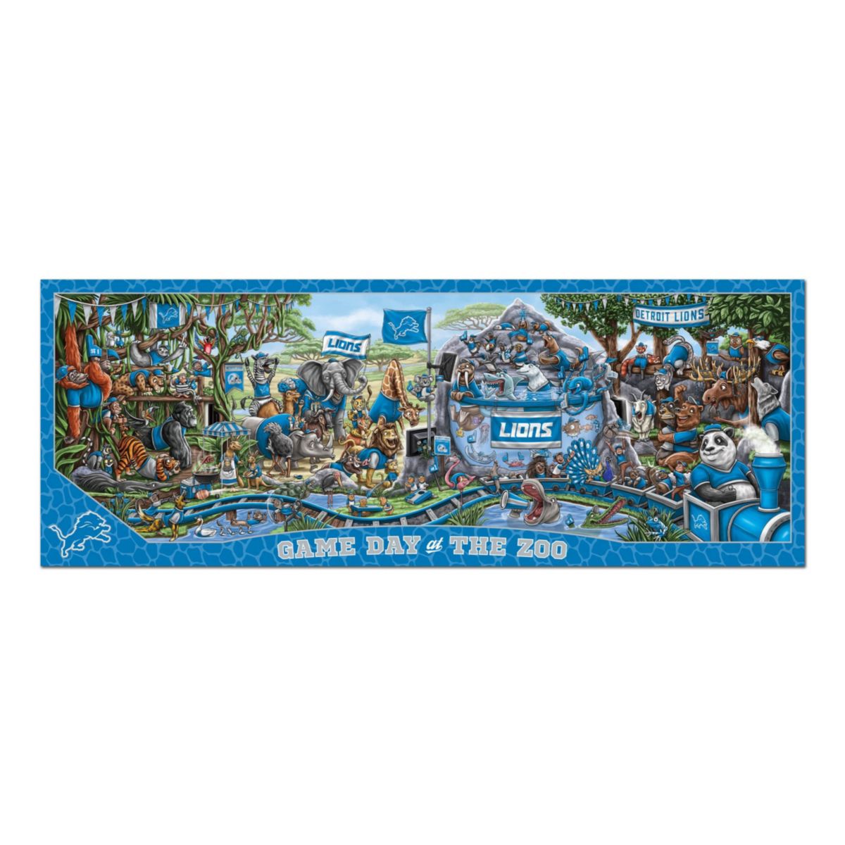 YouTheFan NFL Detroit Lions Game Day At The Zoo 500pc Puzzle