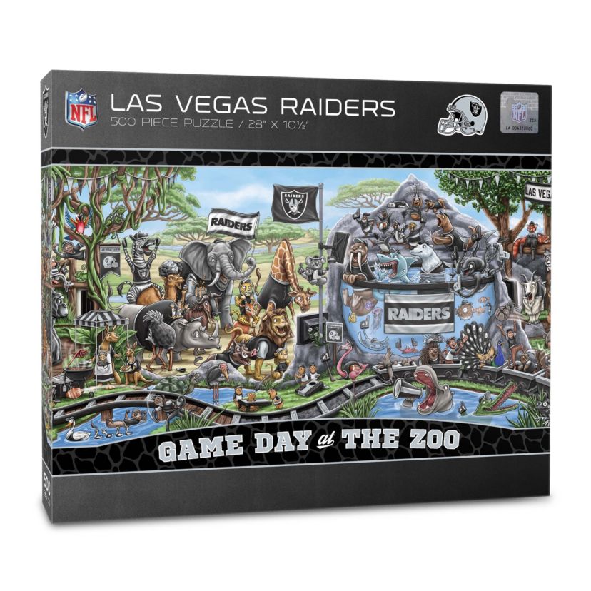 Oakland Raiders YouTheFan NFL Las Vegas Raiders Game Day At The Zoo 500pc Puzzle