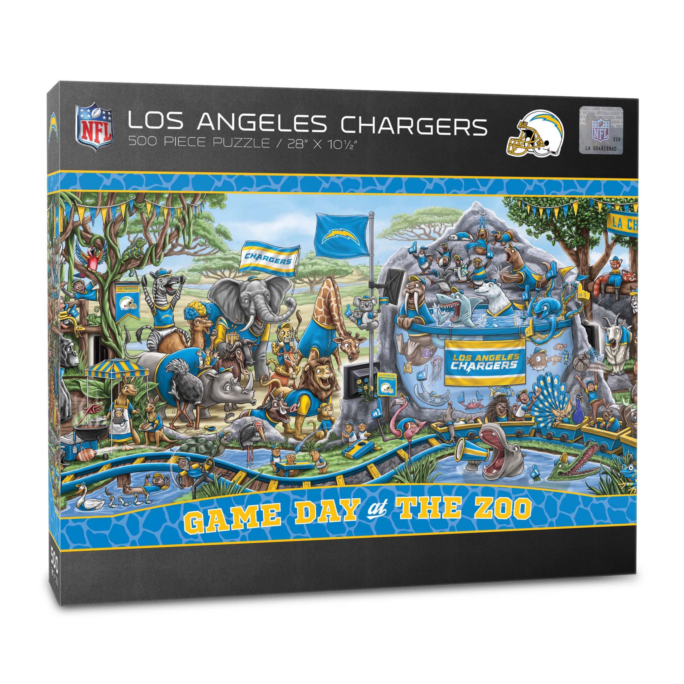 YouTheFan NFL Los Angeles Chargers Game Day At The Zoo 500pc Puzzle