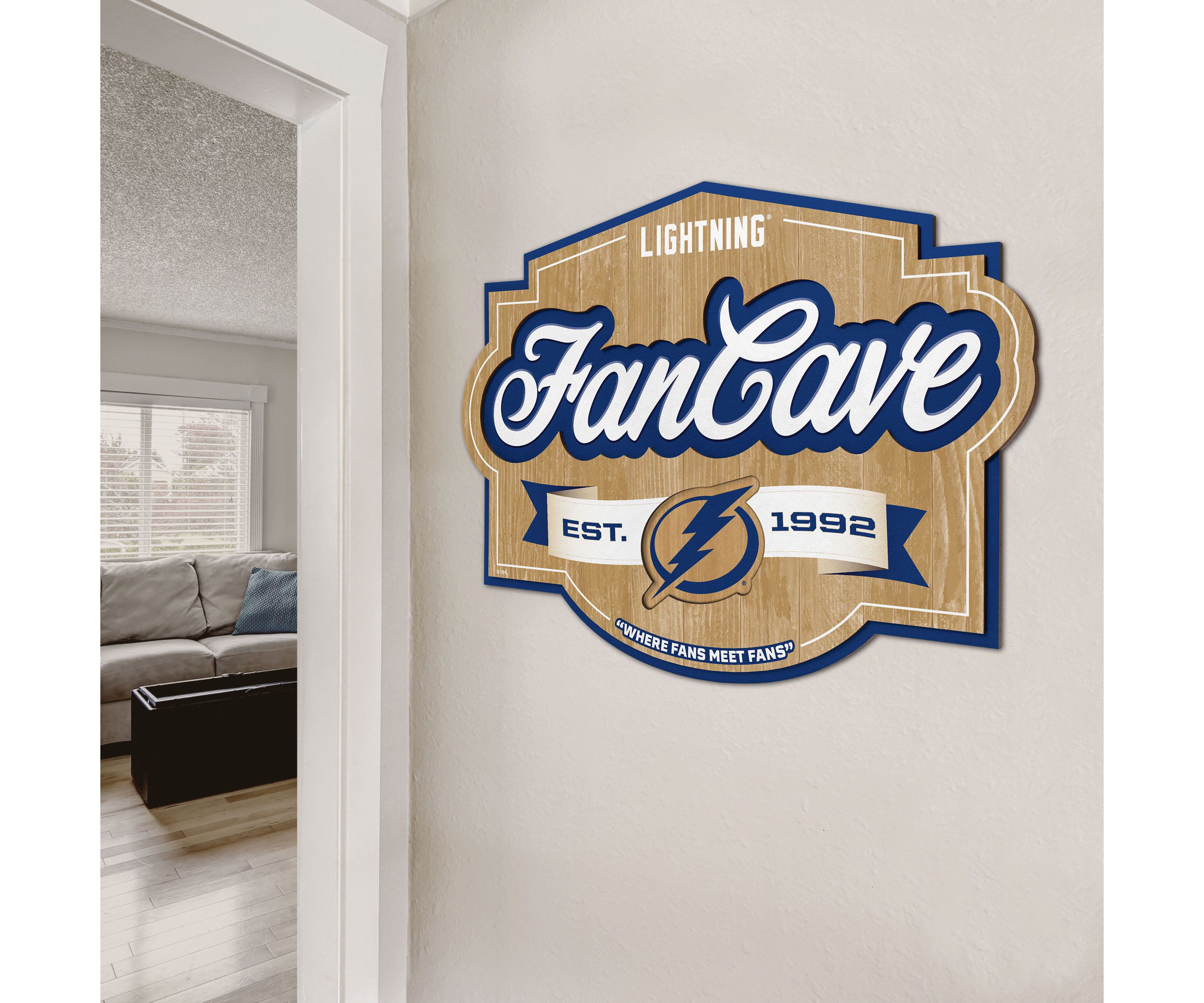 YouTheFan NHL Tampa Bay Lightning Fan Cave Sign
