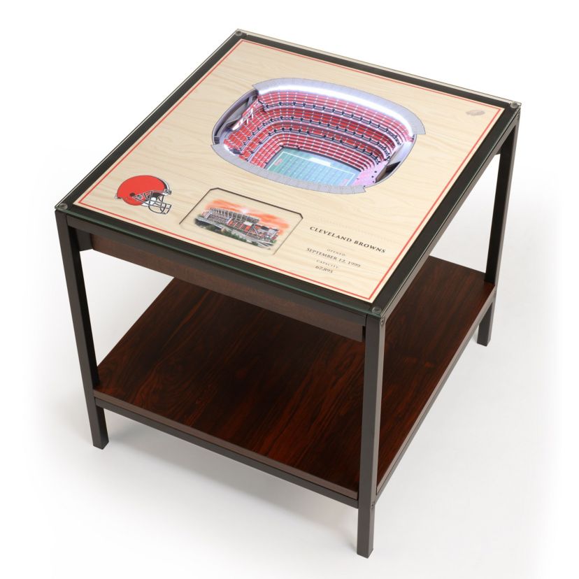 Jacksonville Jaguars YouTheFan NFL Cleveland Browns 25-Layer StadiumViews Lighted End Table - FirstEnergy Stadium