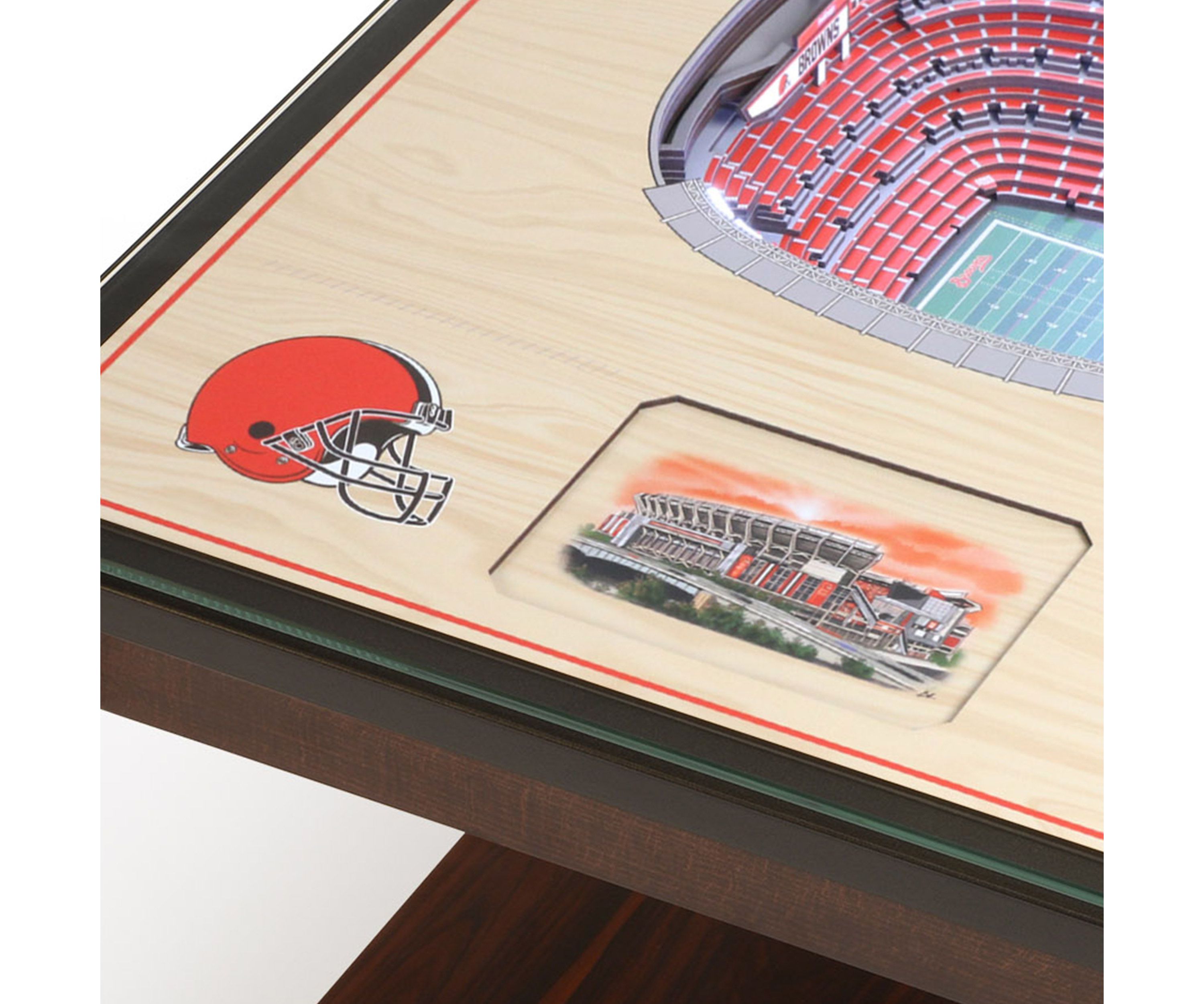 Jacksonville Jaguars YouTheFan NFL Cleveland Browns 25-Layer StadiumViews Lighted End Table - FirstEnergy Stadium
