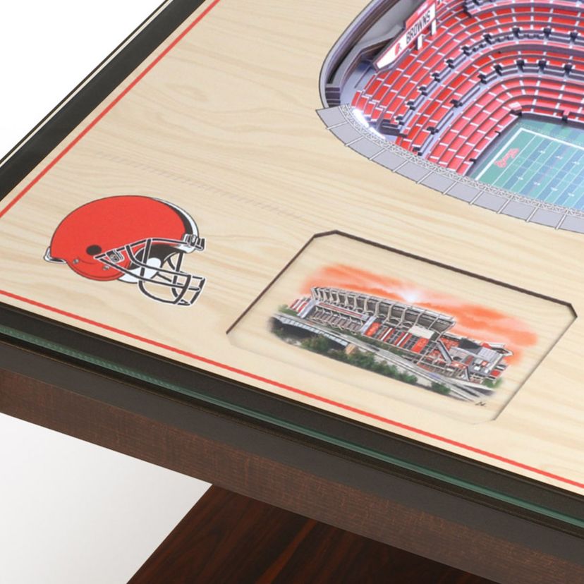 Jacksonville Jaguars YouTheFan NFL Cleveland Browns 25-Layer StadiumViews Lighted End Table - FirstEnergy Stadium