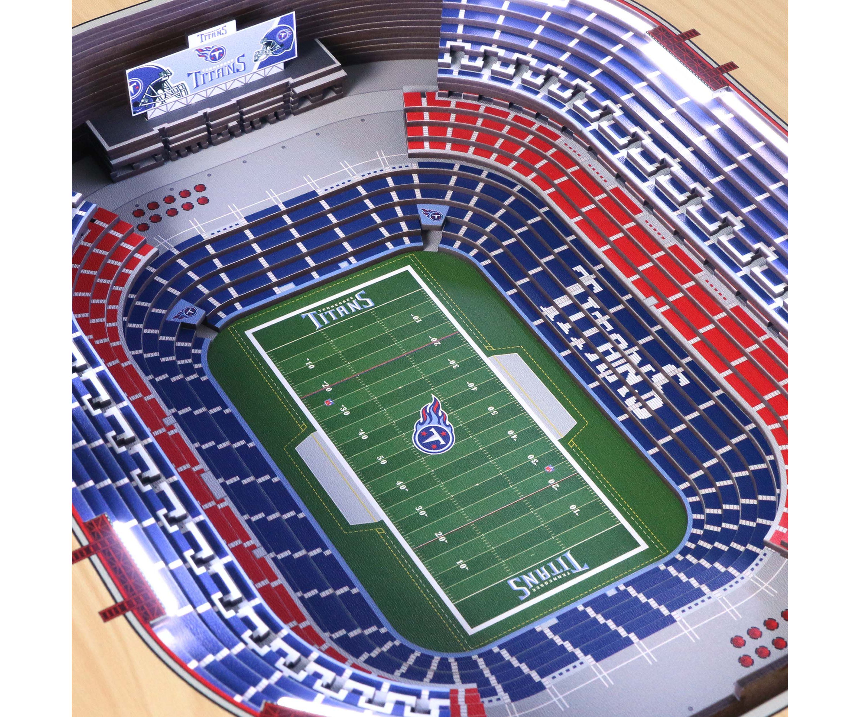 YouTheFan NFL Tennessee Titans 25-Layer StadiumViews Lighted End Table - Nissan Stadium