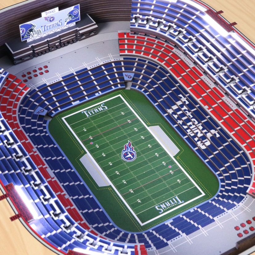 YouTheFan NFL Tennessee Titans 25-Layer StadiumViews Lighted End Table - Nissan Stadium