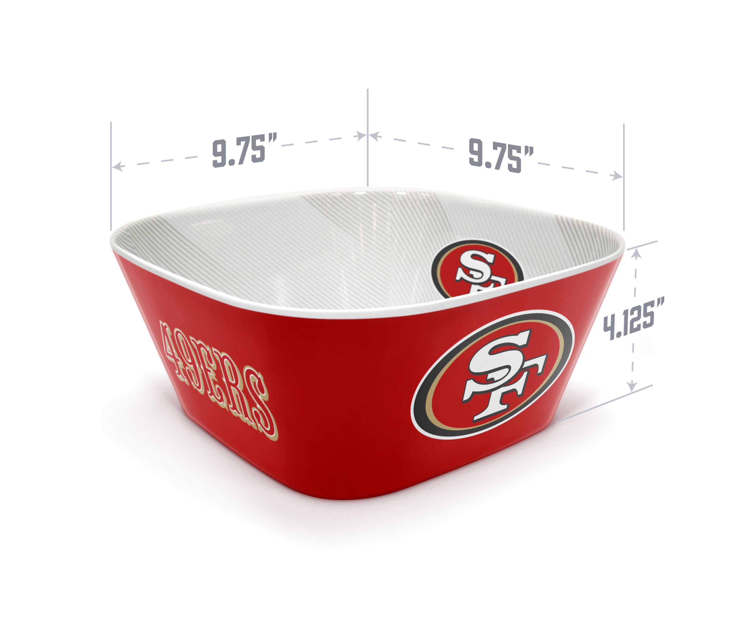 YouTheFan NFL San Francisco 49ers Large Party Bowl