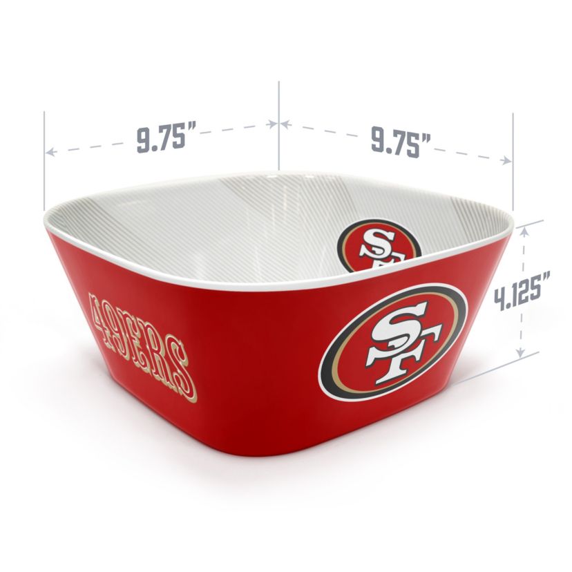 YouTheFan NFL San Francisco 49ers Large Party Bowl