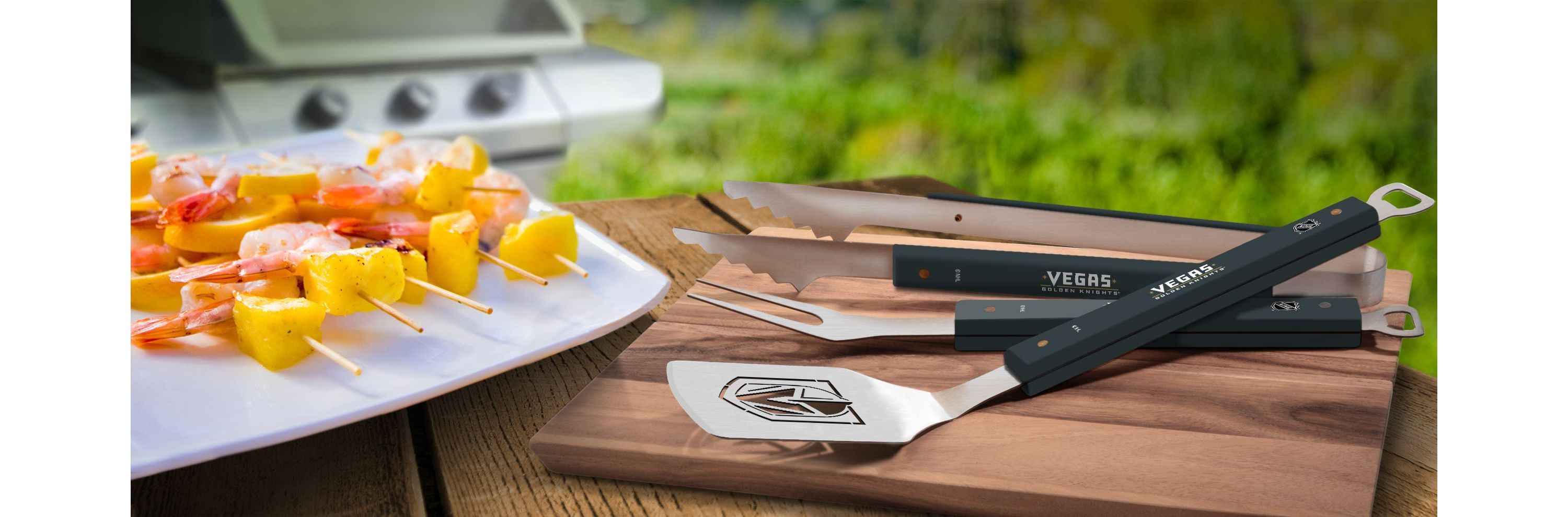 YouTheFan NHL Vegas Golden Knights Spirit Series 3-Piece BBQ Set