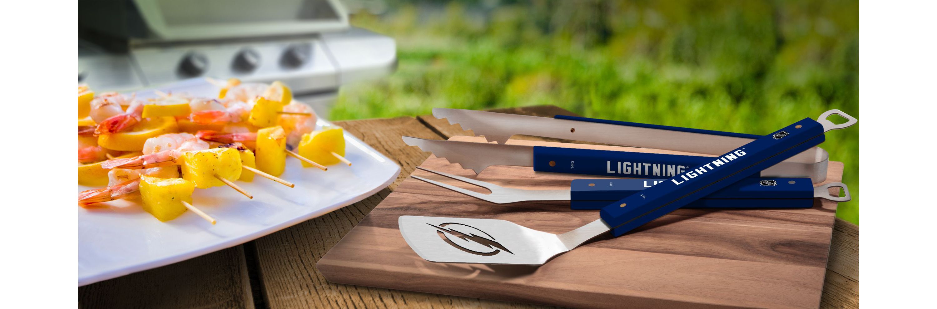 YouTheFan NHL Tampa Bay Lightning Spirit Series 3-Piece BBQ Set