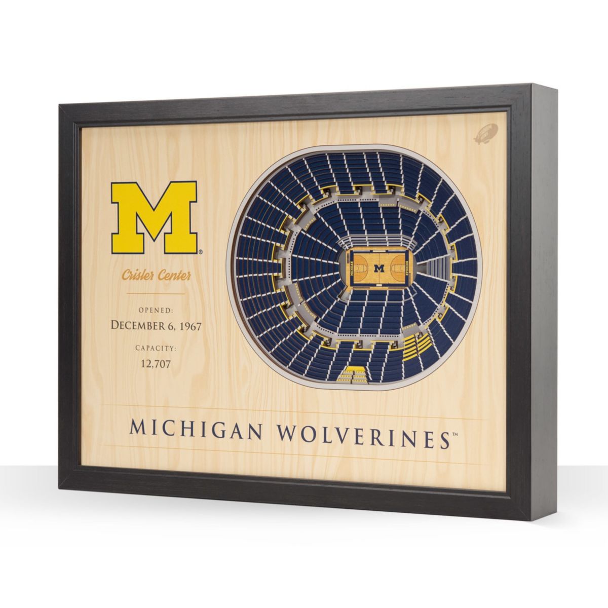 YouTheFan NCAA Michigan Wolverines BB 25-Layer StadiumViews 3D Wall Art - Crisler Center