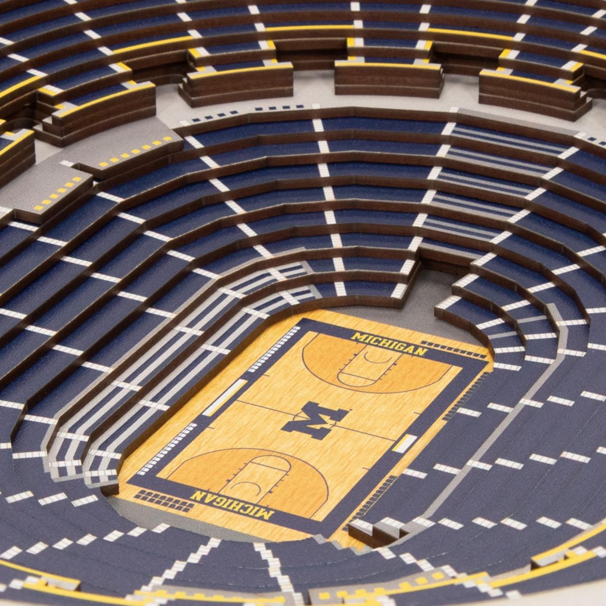 YouTheFan NCAA Michigan Wolverines BB 25-Layer StadiumViews 3D Wall Art - Crisler Center