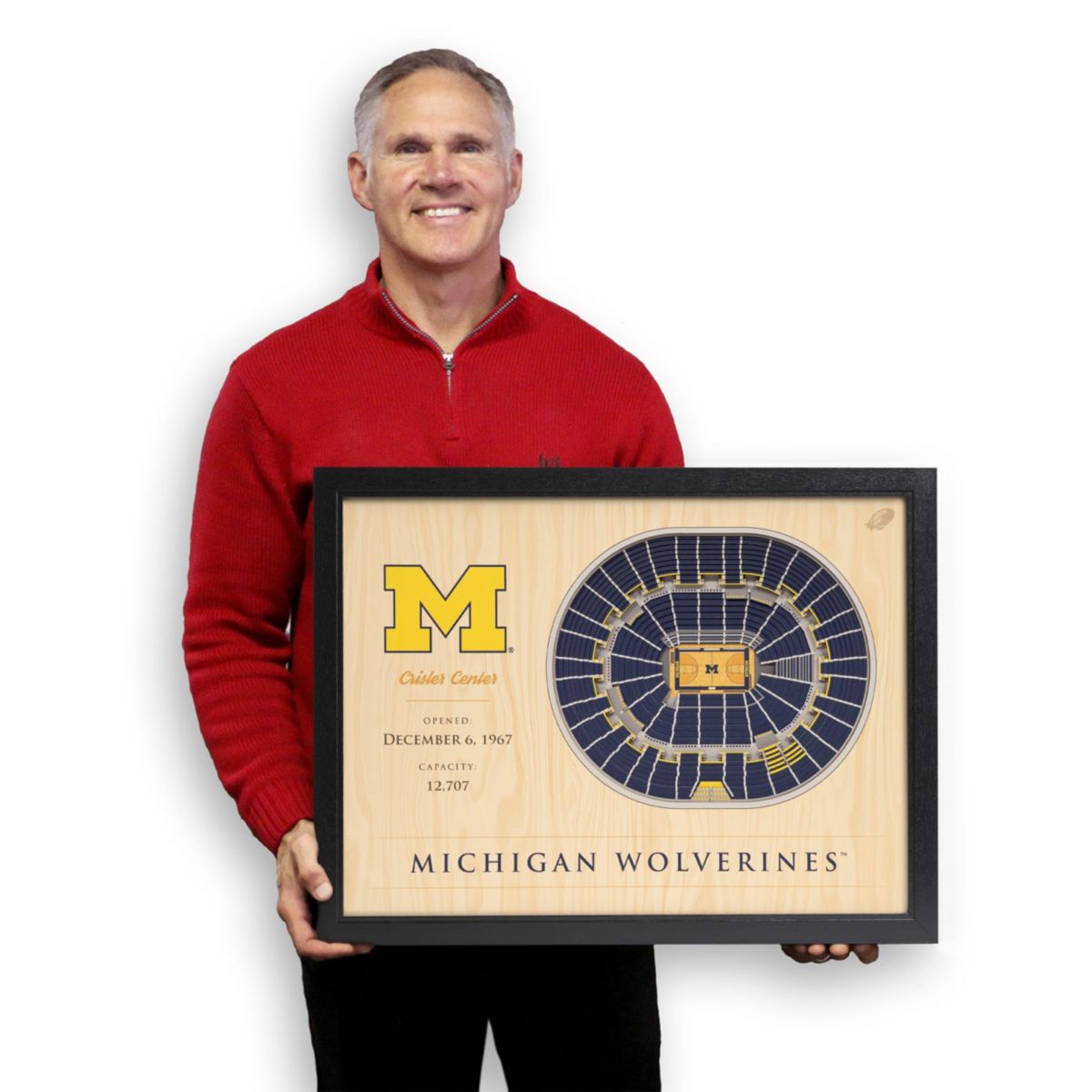 YouTheFan NCAA Michigan Wolverines BB 25-Layer StadiumViews 3D Wall Art - Crisler Center