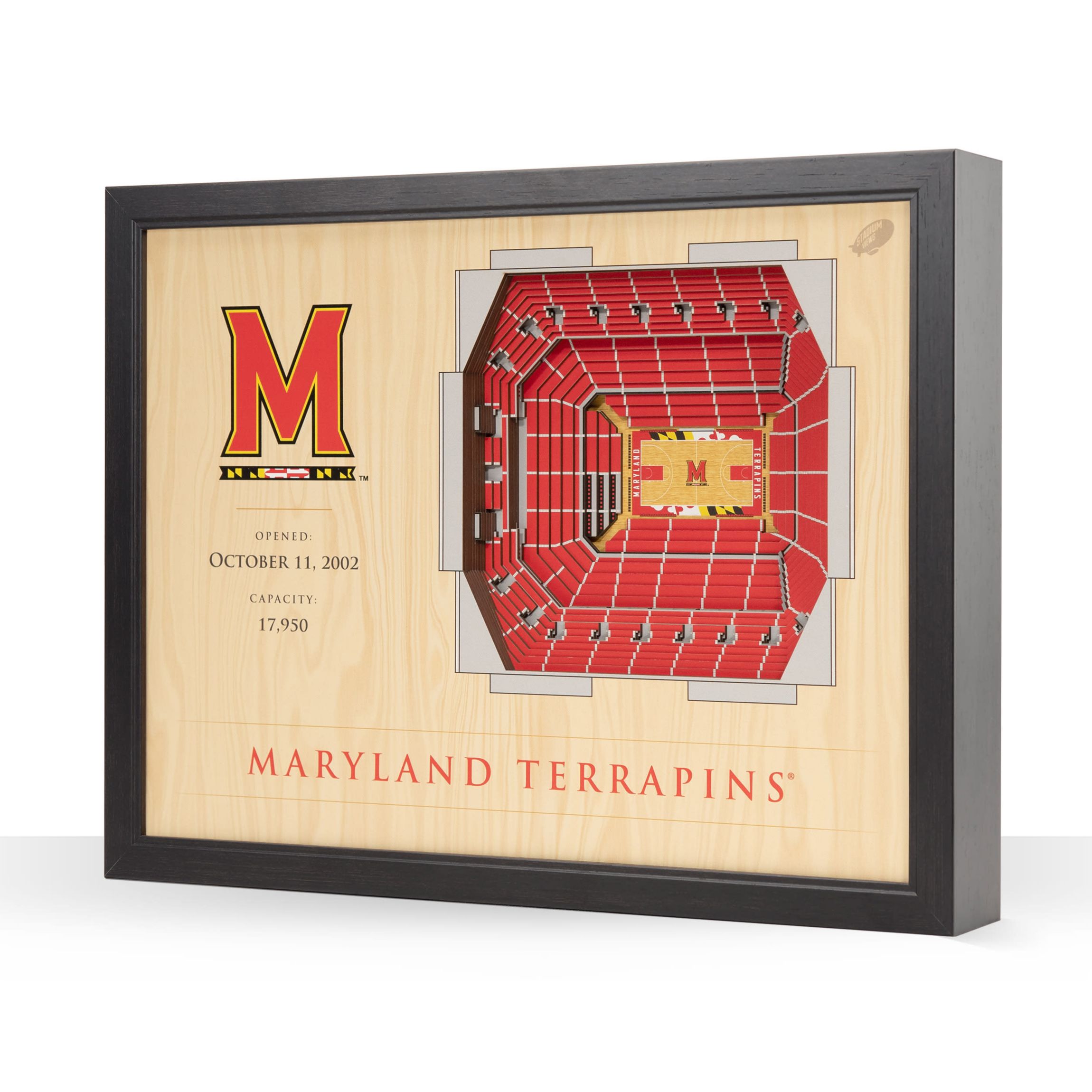 YouTheFan NCAA Maryland Terrapins BB 25-Layer StadiumViews 3D Wall Art - XFINITY Center