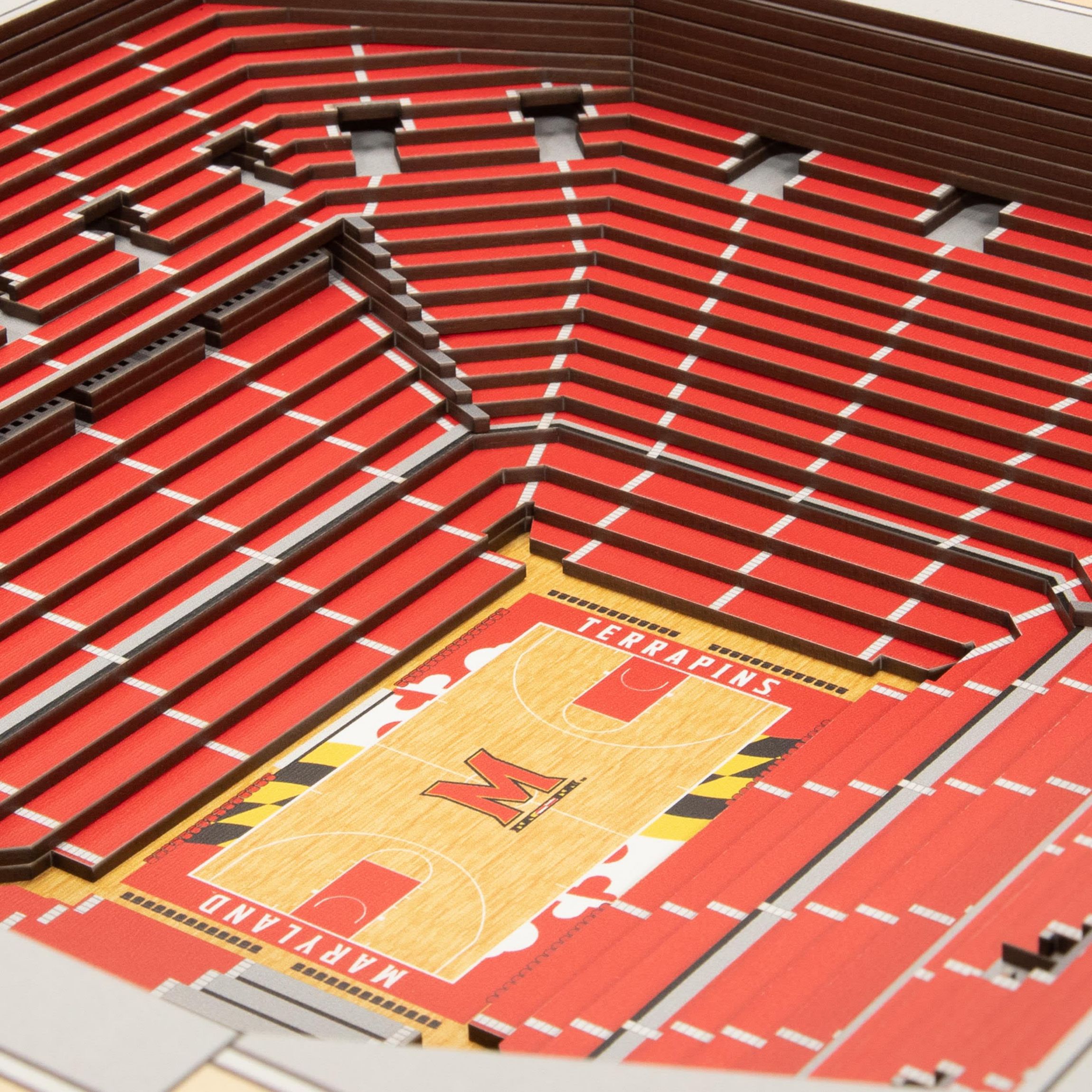 YouTheFan NCAA Maryland Terrapins BB 25-Layer StadiumViews 3D Wall Art - XFINITY Center