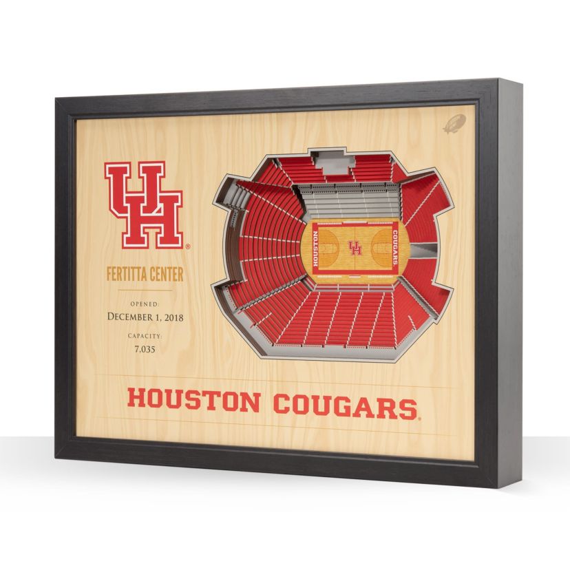 YouTheFan NCAA Houston Cougars 25-Layer StadiumViews 3D Wall Art - Fertitta Center