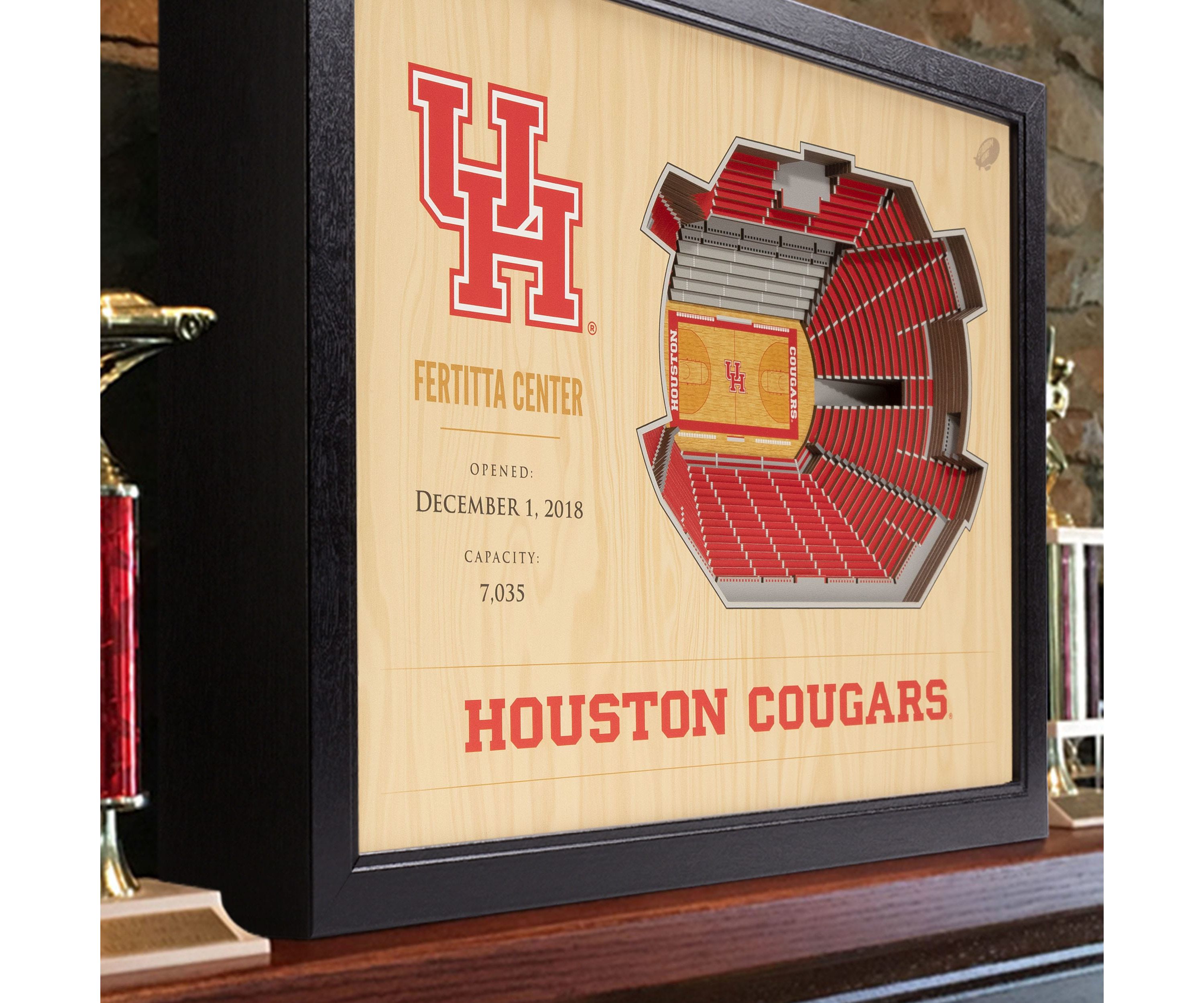 YouTheFan NCAA Houston Cougars 25-Layer StadiumViews 3D Wall Art - Fertitta Center