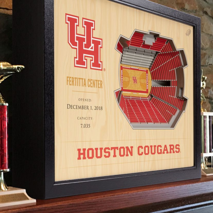 YouTheFan NCAA Houston Cougars 25-Layer StadiumViews 3D Wall Art - Fertitta Center