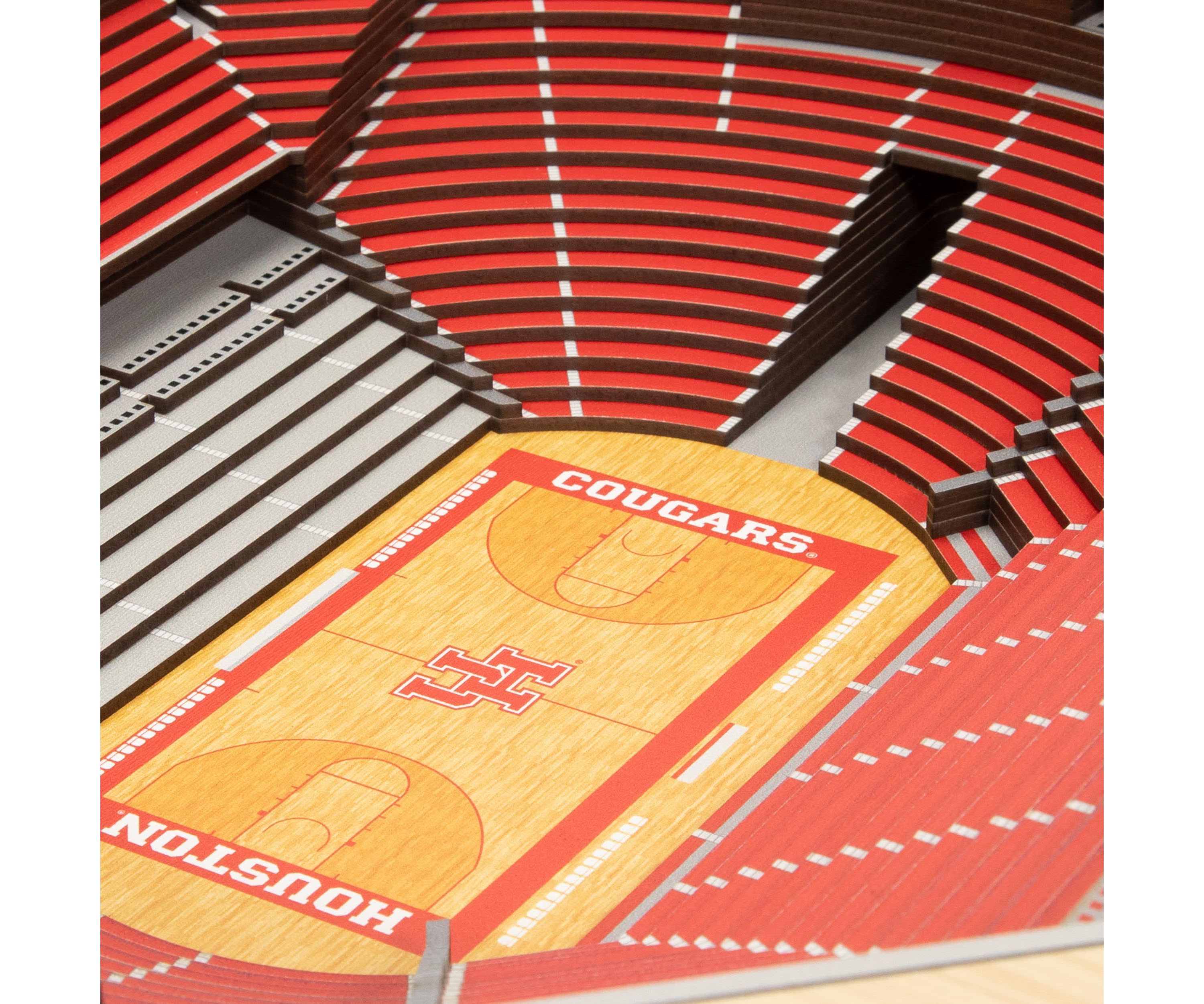 YouTheFan NCAA Houston Cougars 25-Layer StadiumViews 3D Wall Art - Fertitta Center