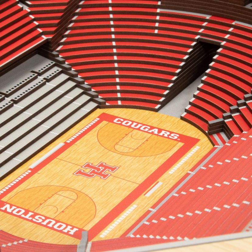 YouTheFan NCAA Houston Cougars 25-Layer StadiumViews 3D Wall Art - Fertitta Center